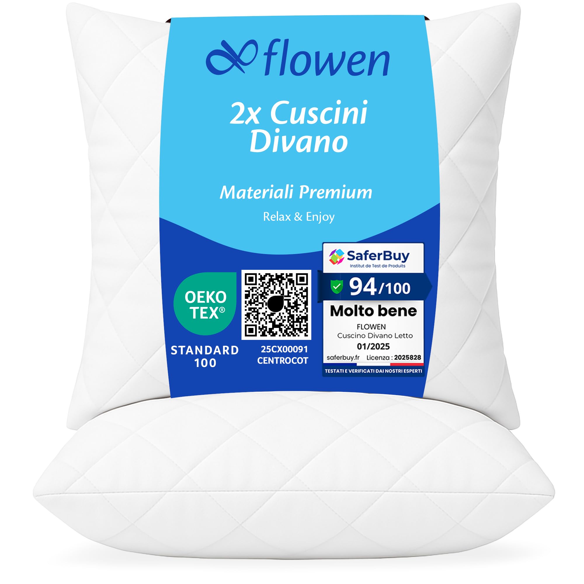 Cuscini per Divano 50x50 Imbottitura 2 pezzi