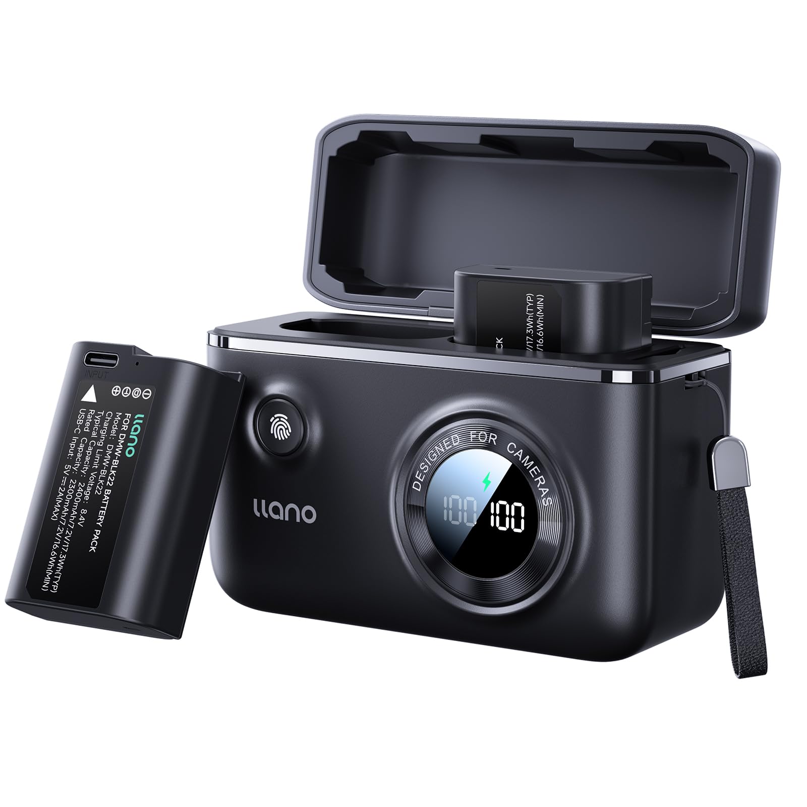 DMW-BLK22 - Kit Caricabatterie Doppio USB e 2 Batterie