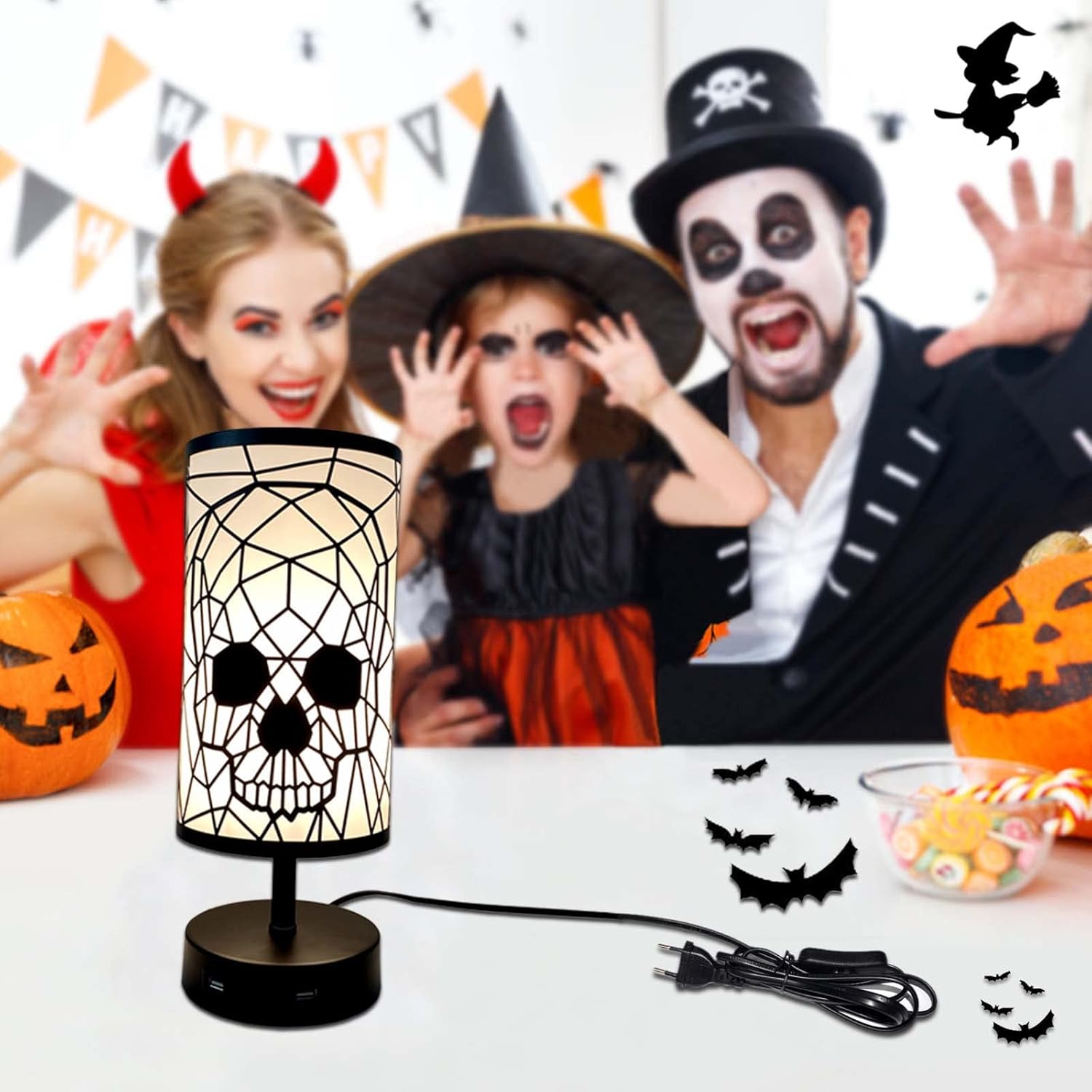 Lampada da Comodino Touch Dimmerabile con 2 USB - immagine 6