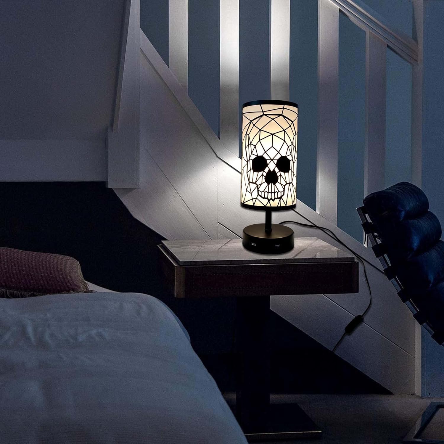 Lampada da Comodino Touch Dimmerabile con 2 USB - immagine 7