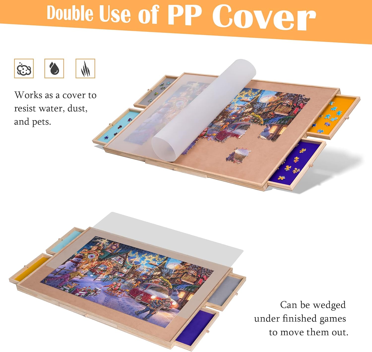 Tektalk Tavolo da Puzzle con Supporto Regolabile - immagine 4