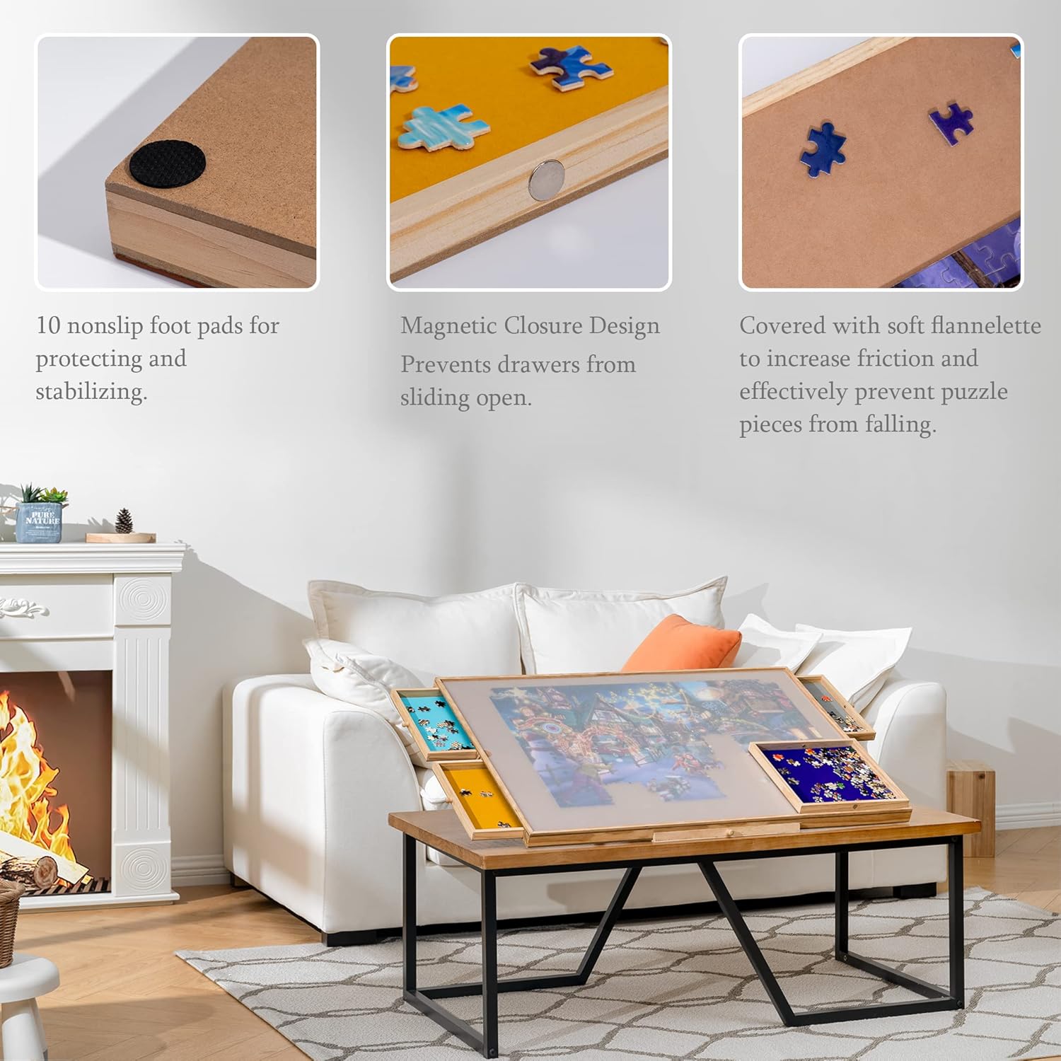 Tektalk Tavolo da Puzzle con Supporto Regolabile - immagine 6