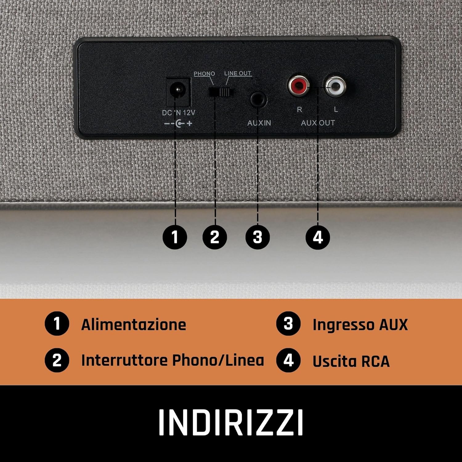 Lenco Giradischi LS-440 Bluetooth con Altoparlante 40W - immagine 6