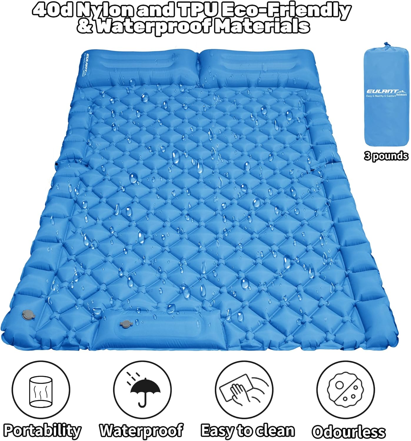 Eulant Materasso Gonfiabile per Auto 183x131x7cm - immagine 2