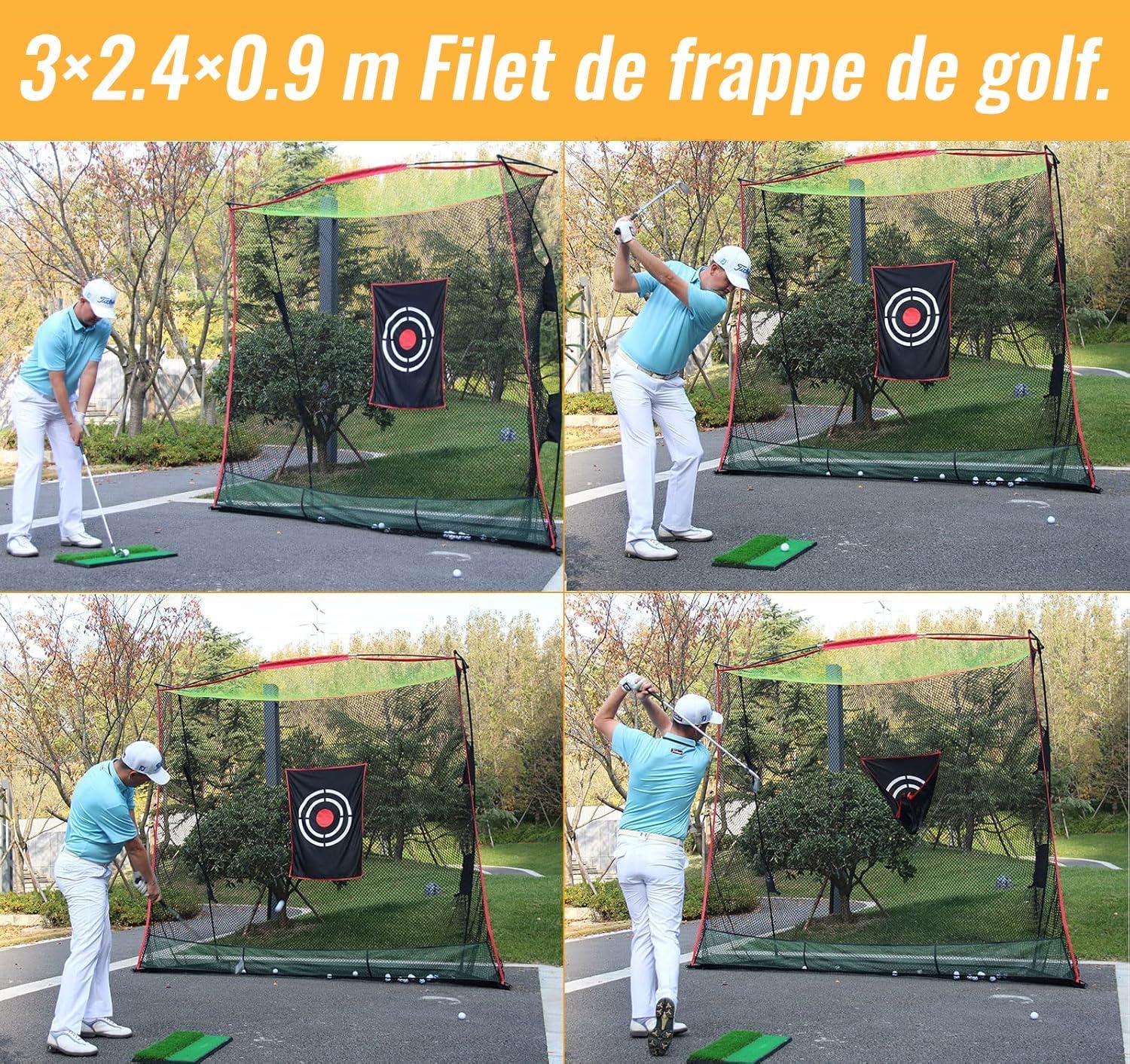 Kaidida Rete Professionale da Golf 3 x 2,4 m - immagine 6