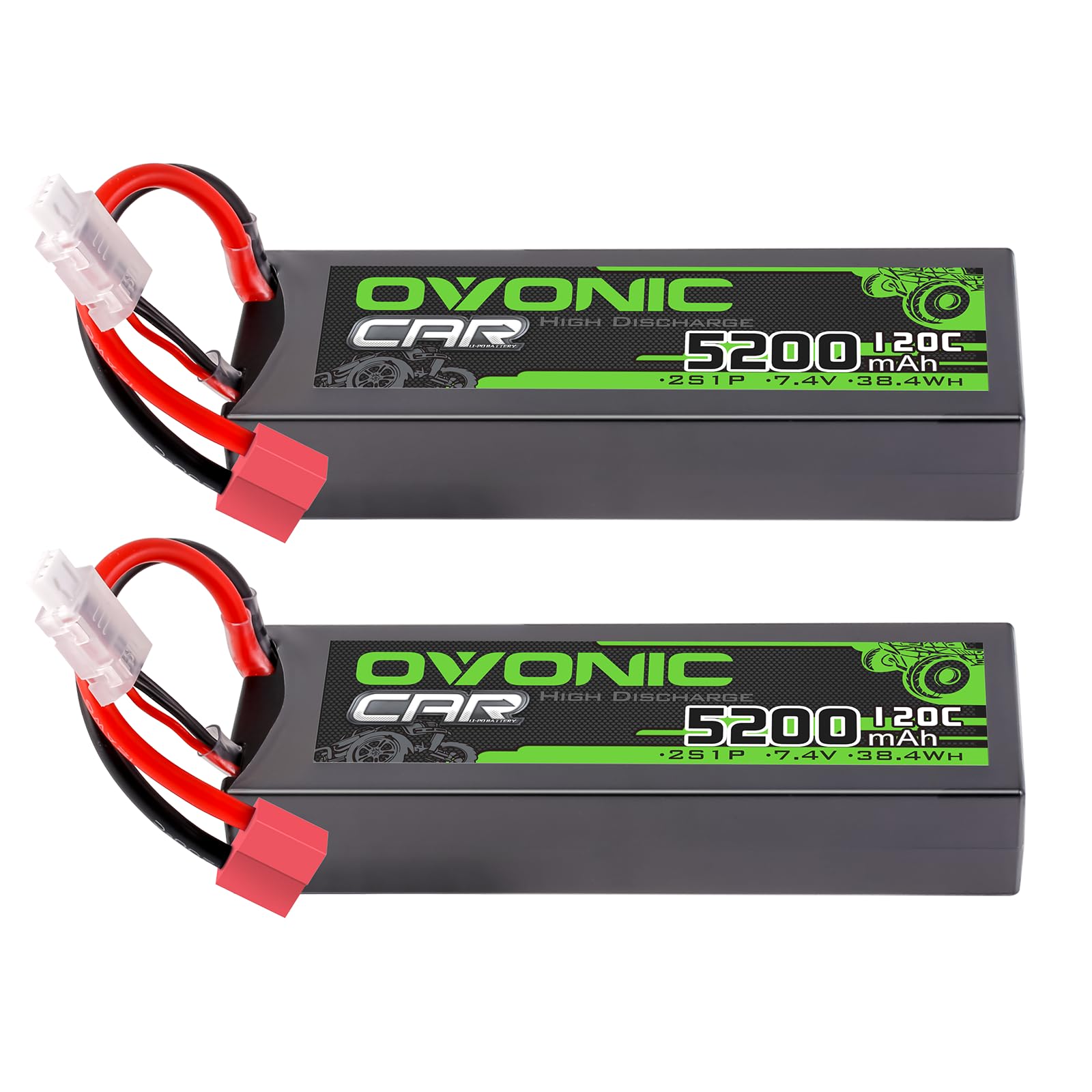 Ovonic Batteria Lipo 2s 7,4V 5200mAh 120C (2 pezzi)