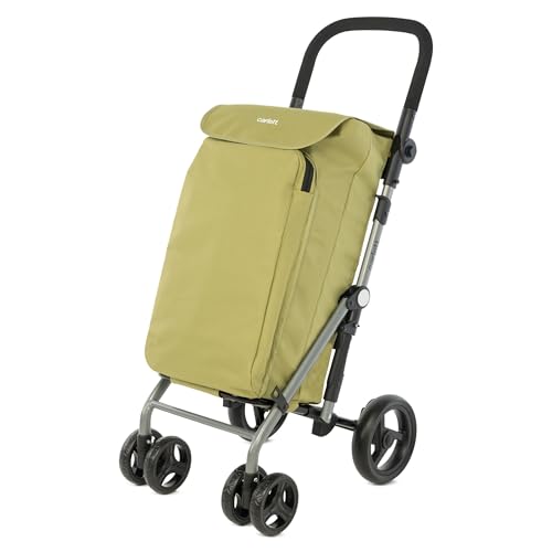 Carlett Lite Duo Lett430 - Carrello Pieghevole 4 Ruote, Verde Oliva
