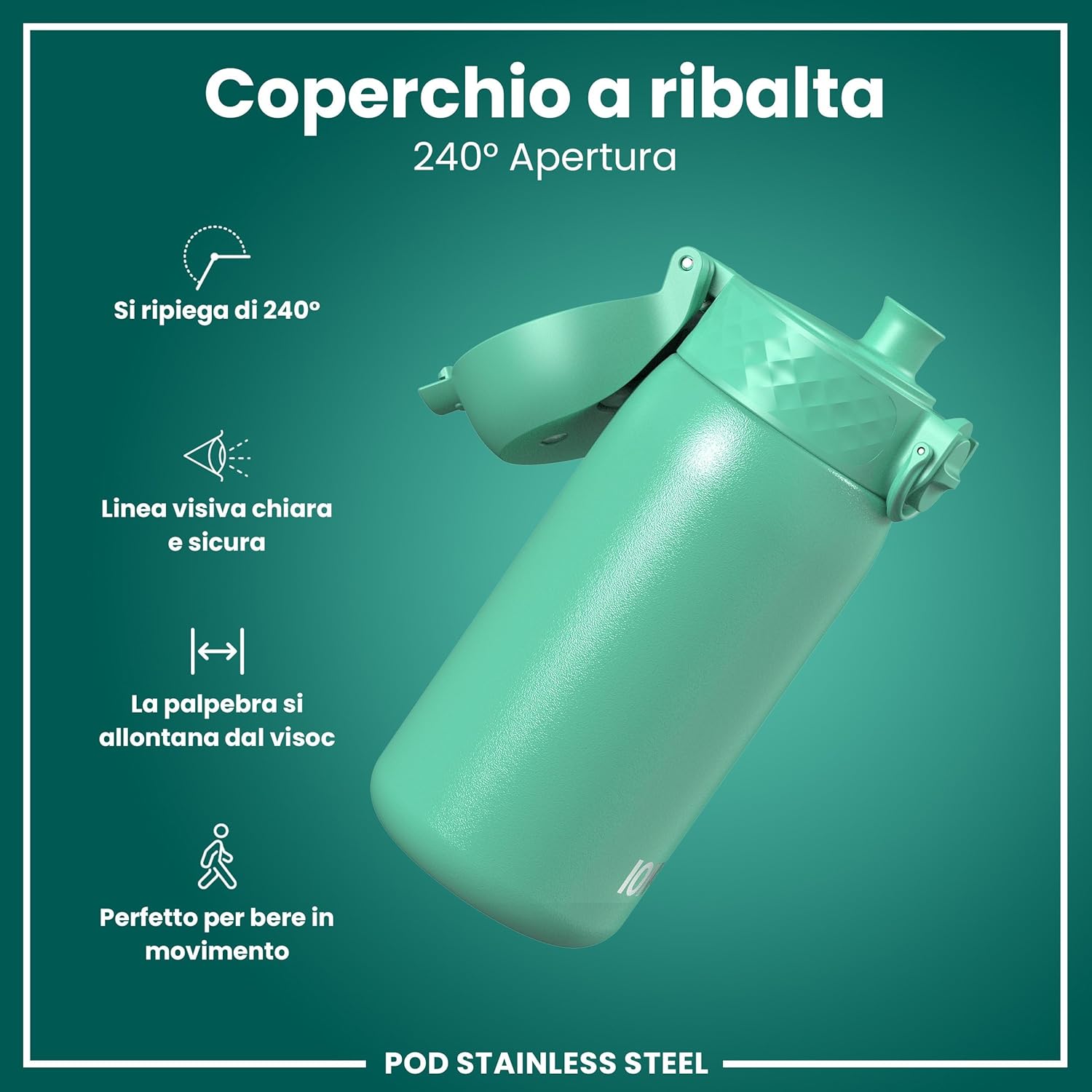 Ion8 Borraccia Inox Leggero per Bambini 400ml - immagine 4