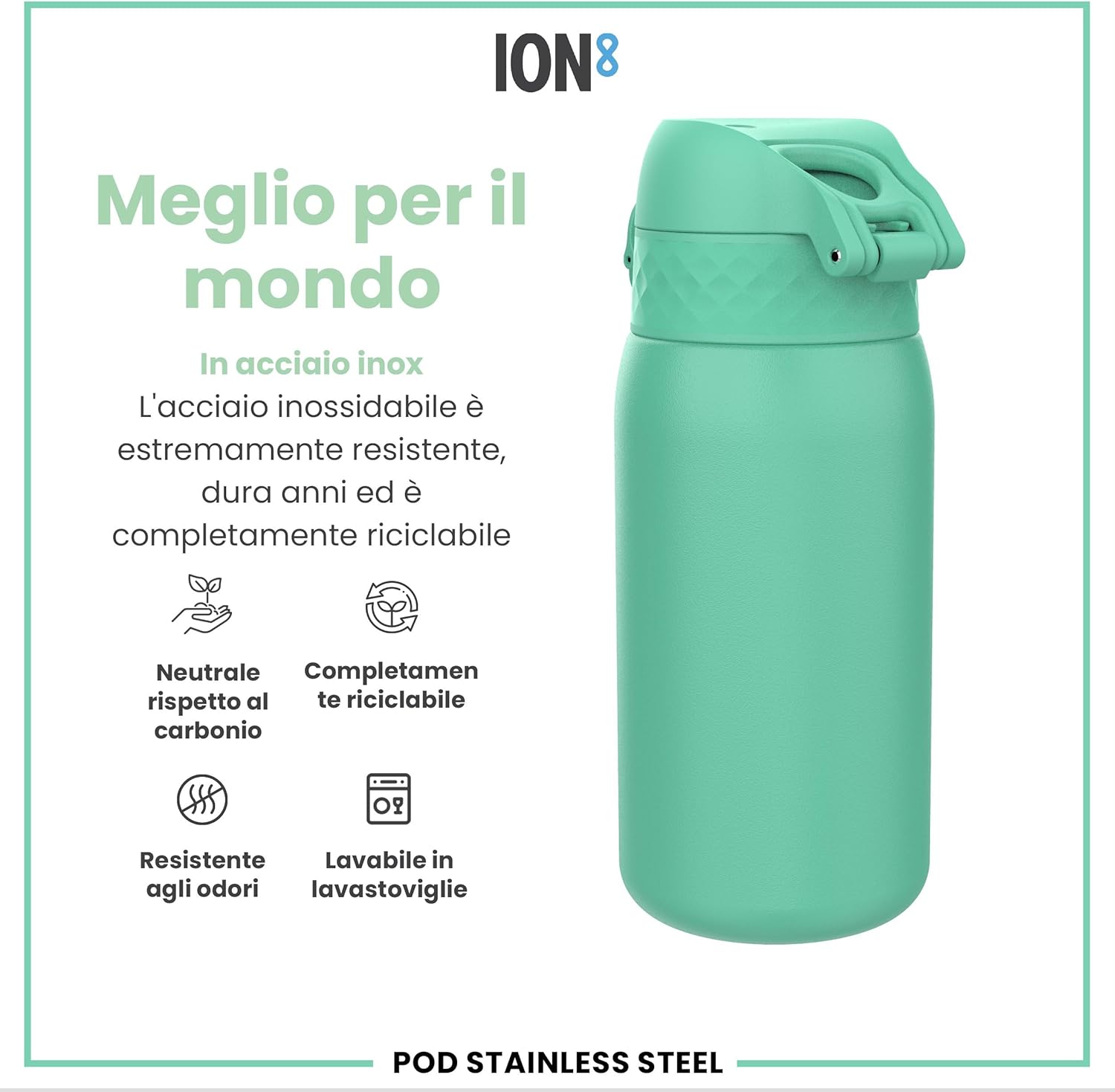 Ion8 Borraccia Inox Leggero per Bambini 400ml - immagine 5