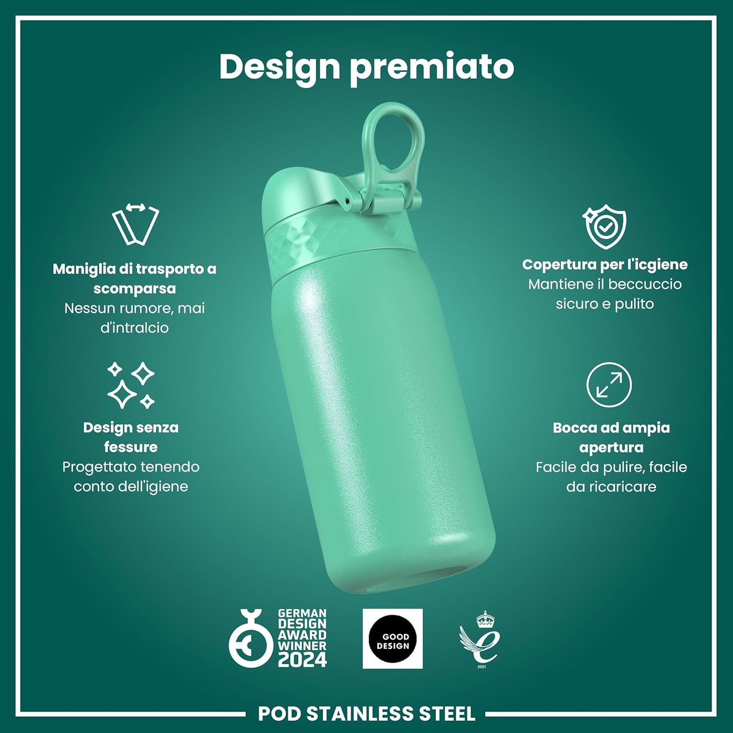 Ion8 Borraccia Inox Leggero per Bambini 400ml - immagine 6
