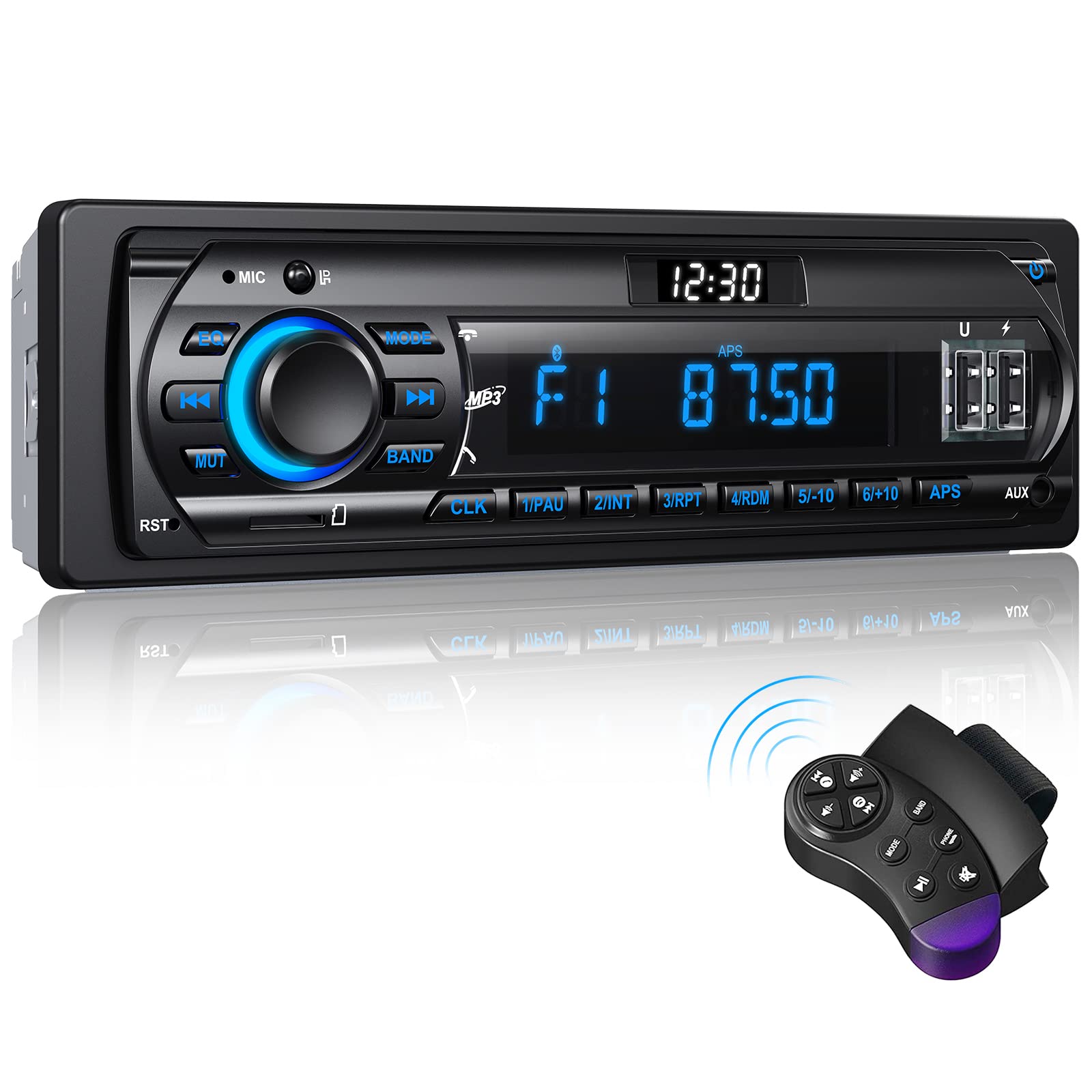 RDS Stereo Autoradio Bluetooth 5.0, 12V/24V 1 Din