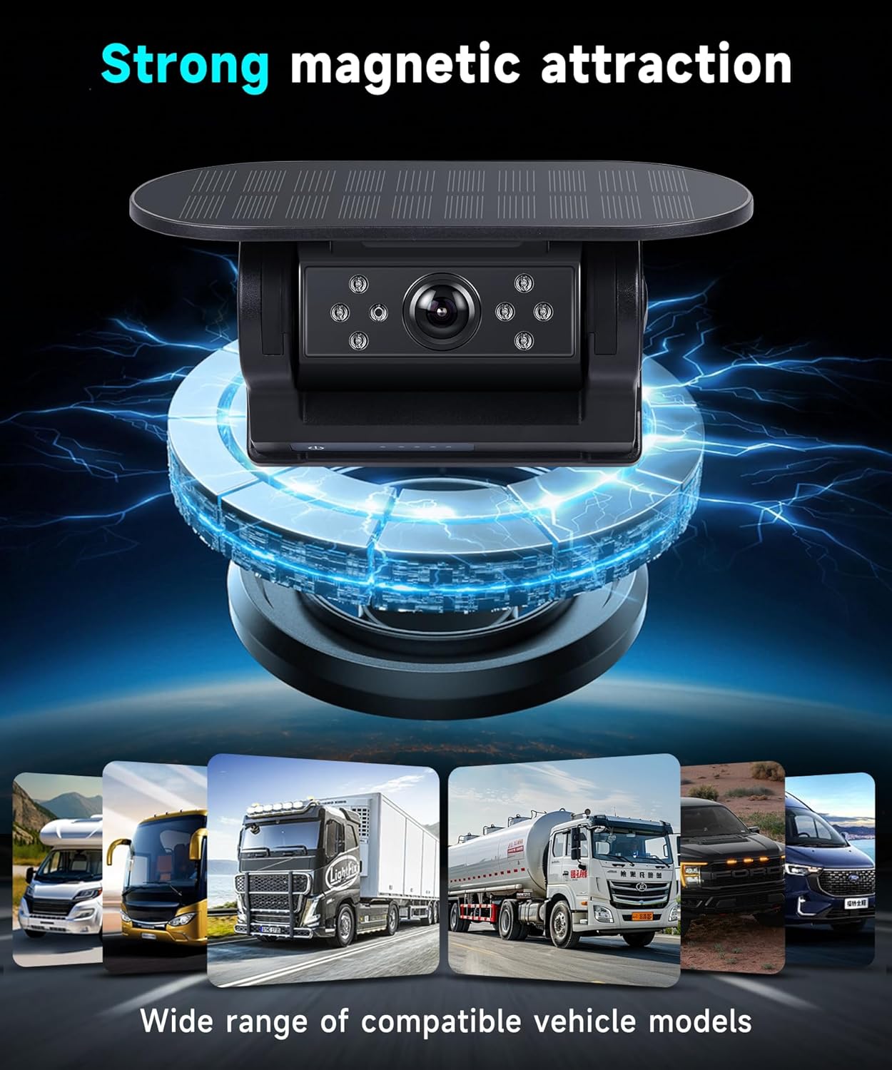 Vechtel Telecamera Retromarcia Wireless Solare IP68 - immagine 5