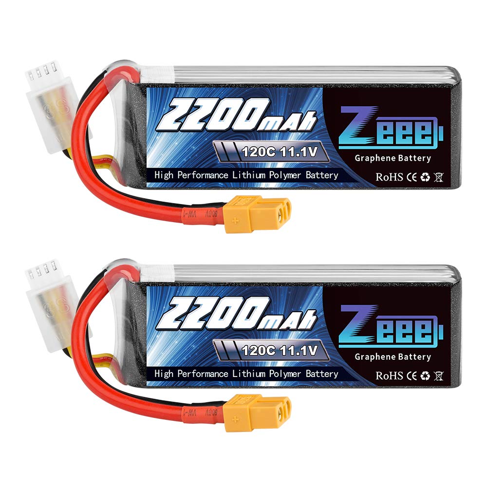 Zeee 3S LiPo Batteria 2200mAh 11,1V 120C (2 Batterie)