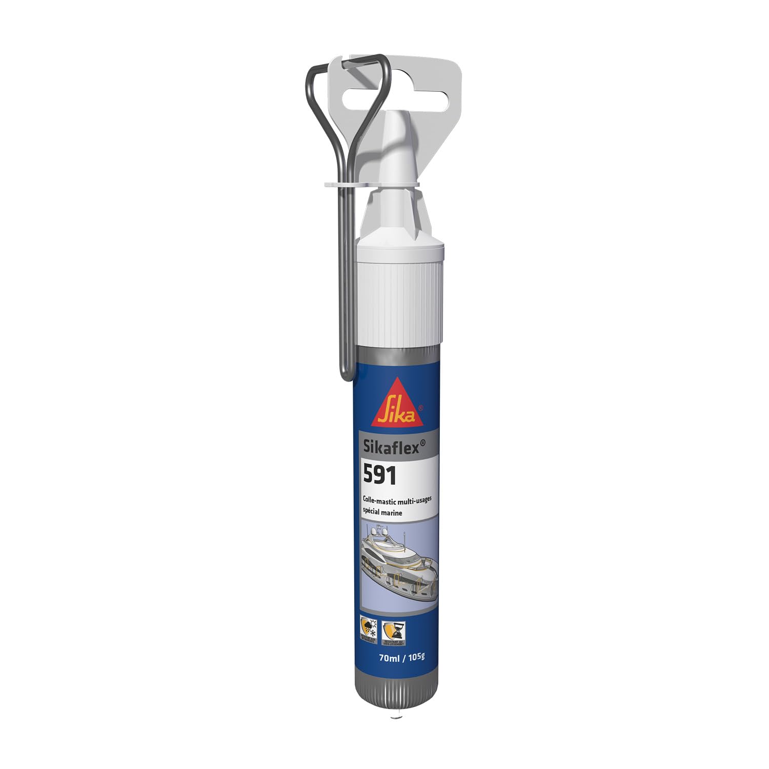 Sika - Sikaflex 591 Sigillante Nautico 70ml, Bianco