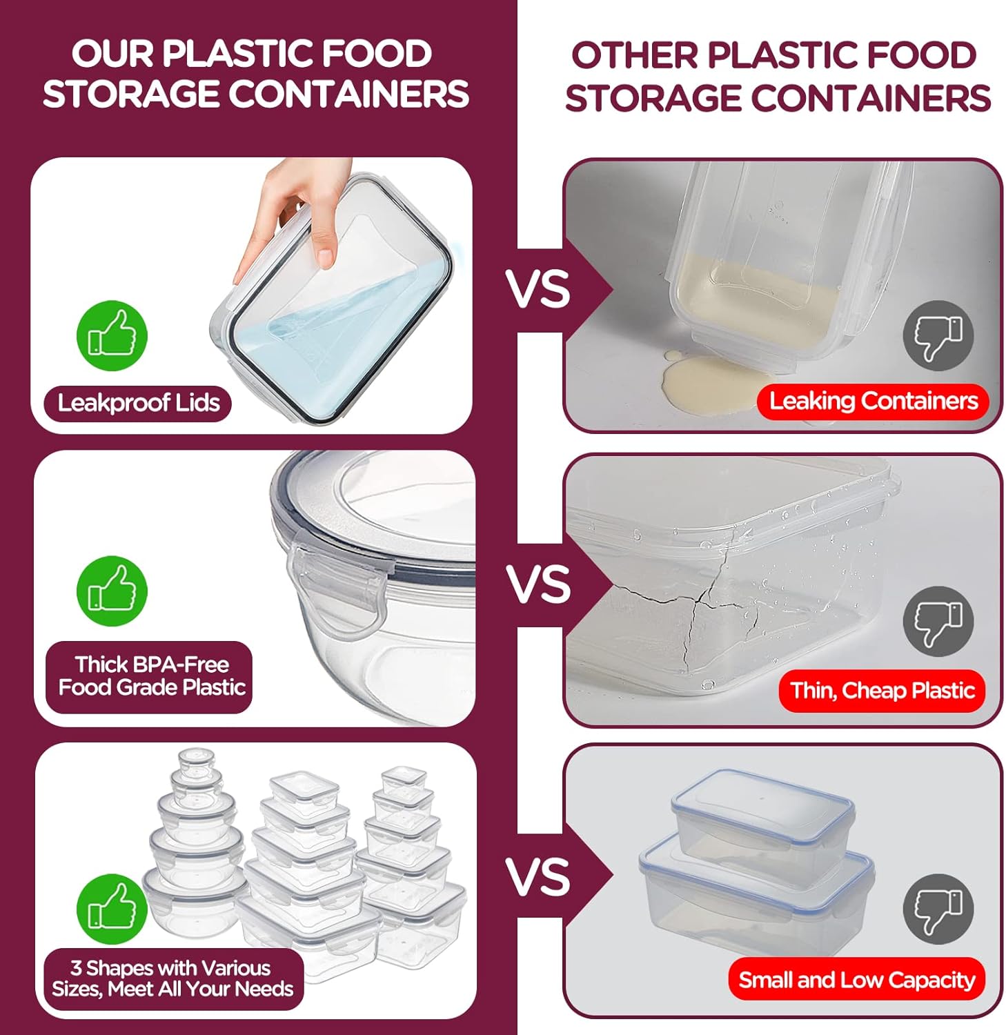 Jim's Store Set Contenitori Ermetici 30 Pezzi - immagine 3