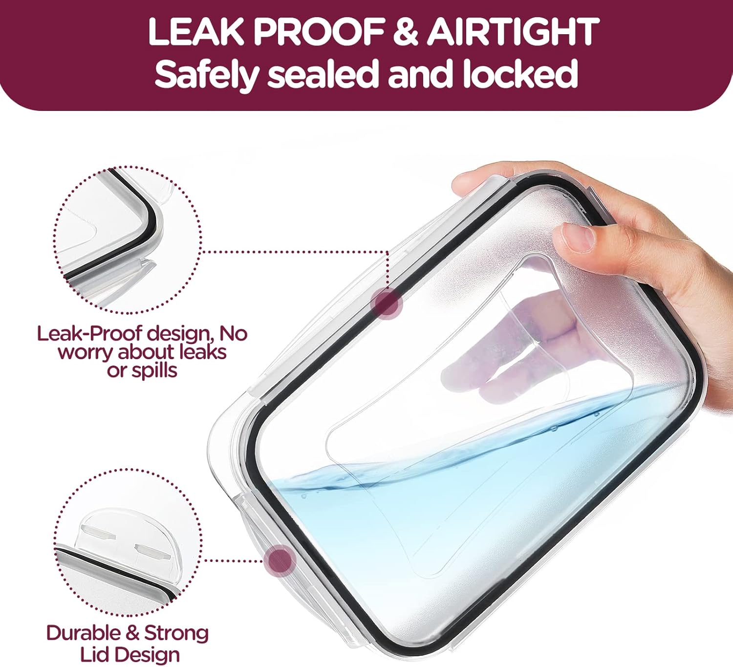 Jim's Store Set Contenitori Ermetici 30 Pezzi - immagine 5