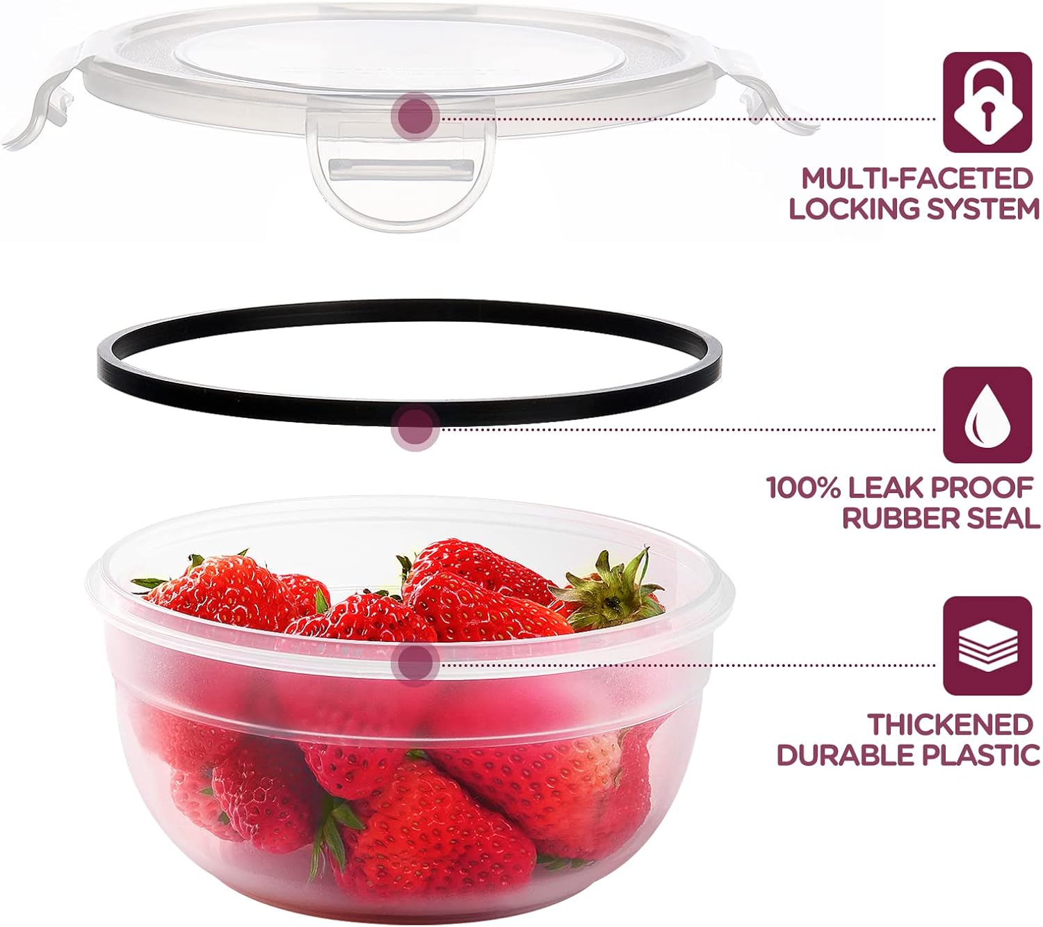 Jim's Store Set Contenitori Ermetici 30 Pezzi - immagine 6