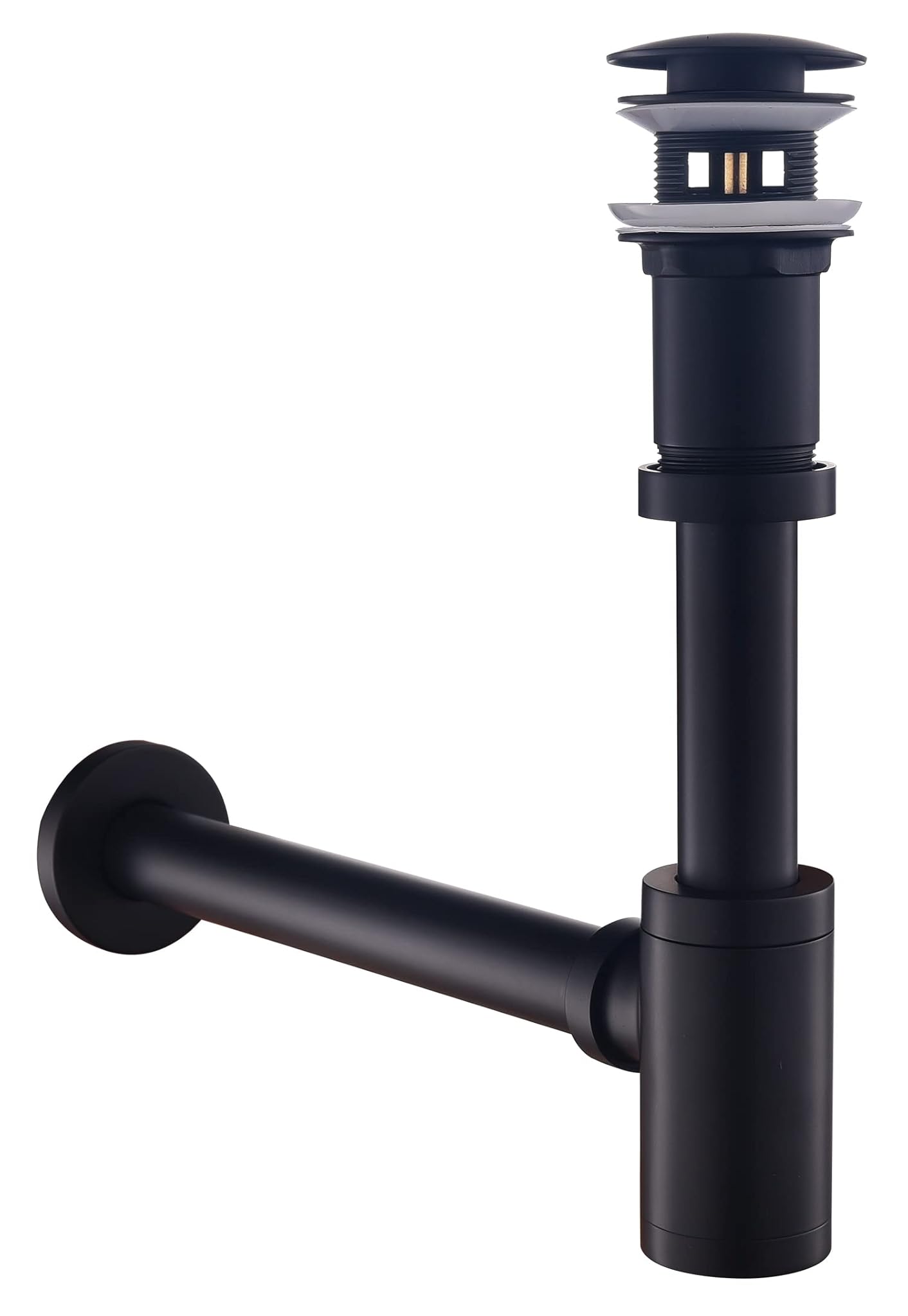 Keymark Sifone di Design con Scarico per Lavandino Nero Opaco