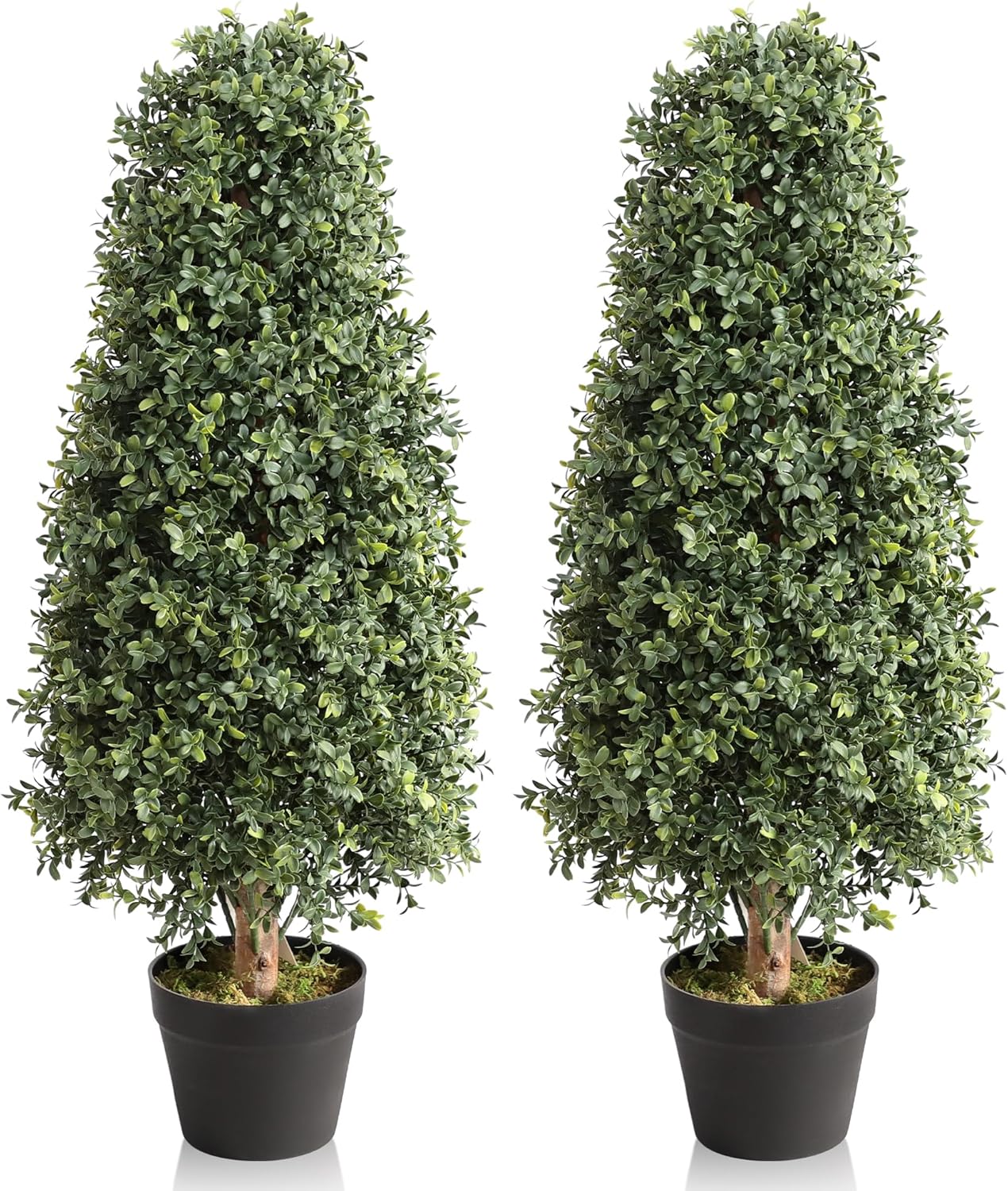 Momoplant Coppia Alberi Bosso Artificiale 90cm Piramide