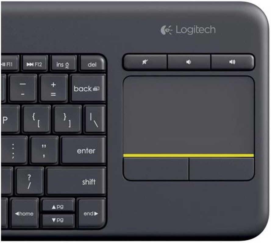 Logitech K400 Plus Tastiera Wireless Touch TV, Nero - immagine 2