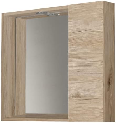 Mama Store Specchiera Bagno con Vano Contenitore e LED - immagine 1