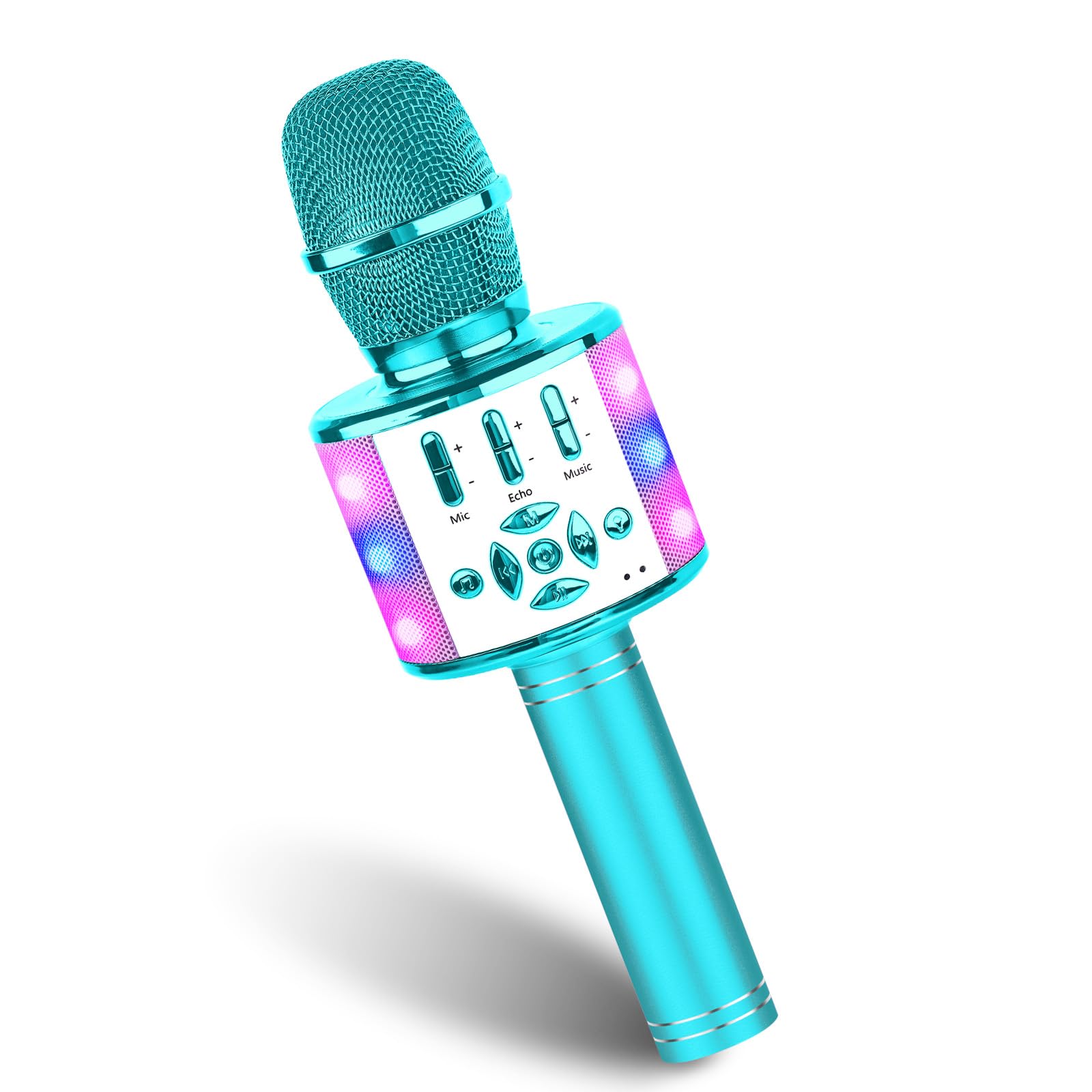 Bonaok Karaoke - Microfono Wireless 4 in 1 per Bambini, Blu