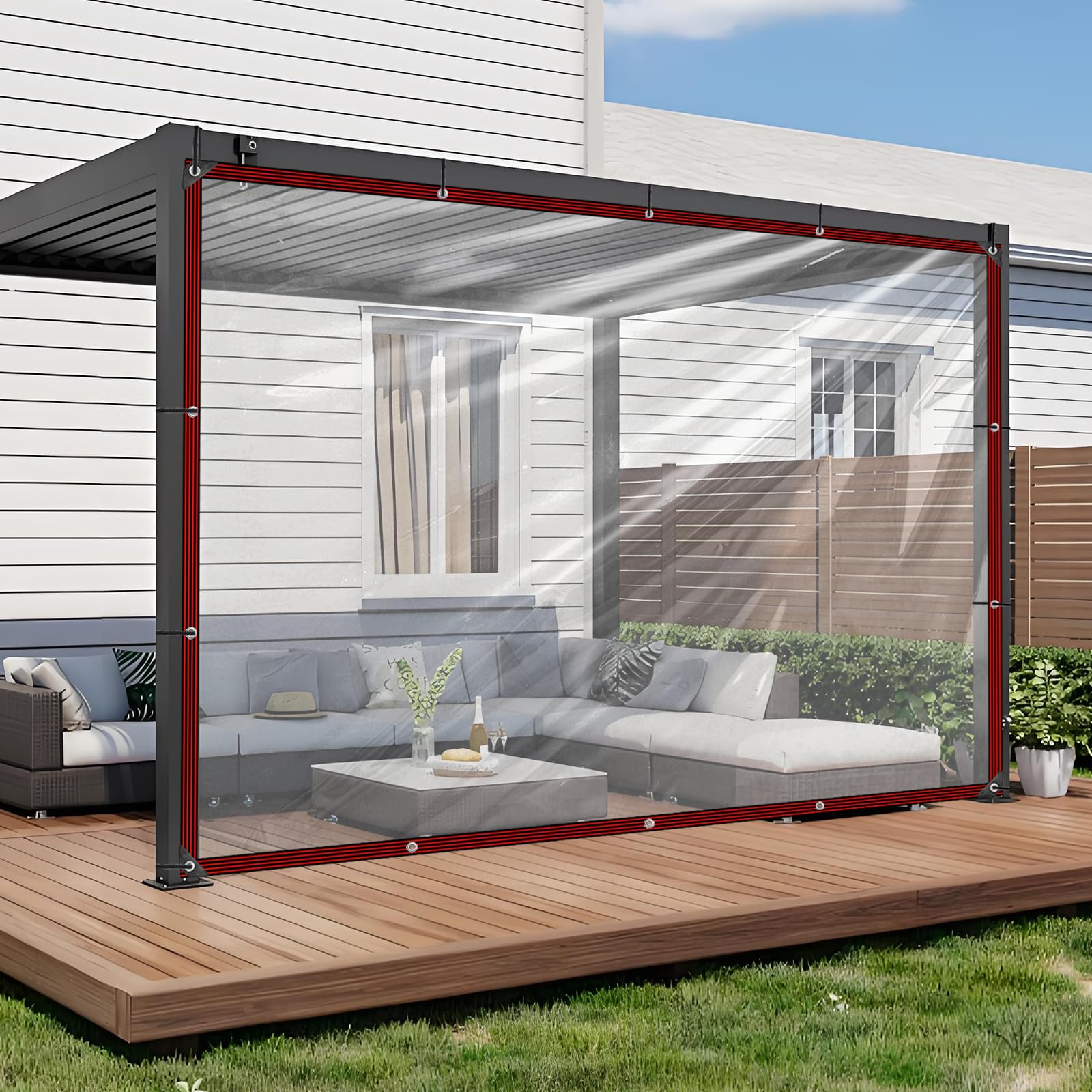 Telone Trasparente Impermeabile in PVC con Occhielli