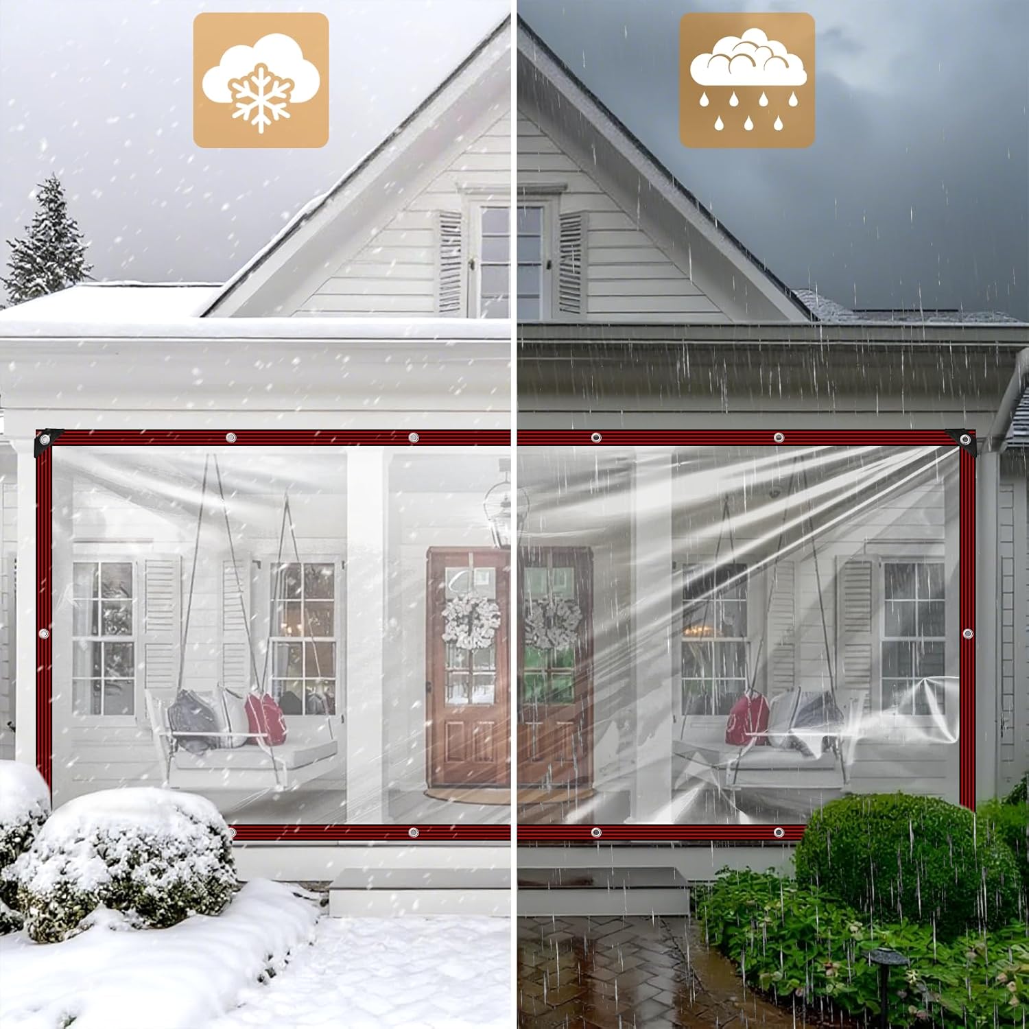 Telone Trasparente Impermeabile in PVC con Occhielli - immagine 4