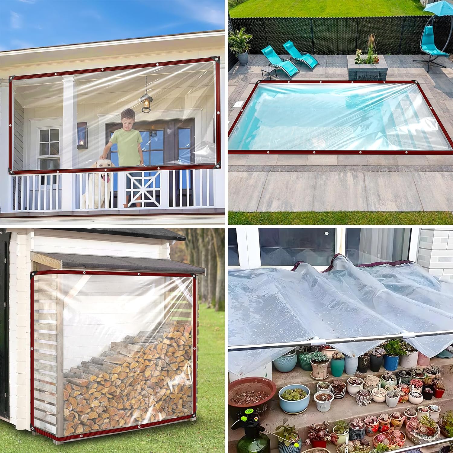 Telone Trasparente Impermeabile in PVC con Occhielli - immagine 6