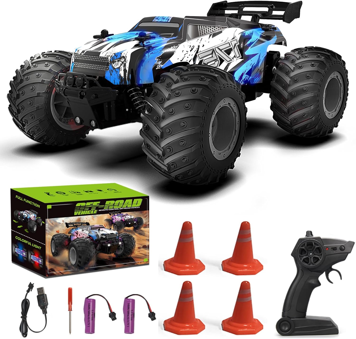 Macchina Telecomandata Auto RC 1:18 con Luci LED - immagine 1