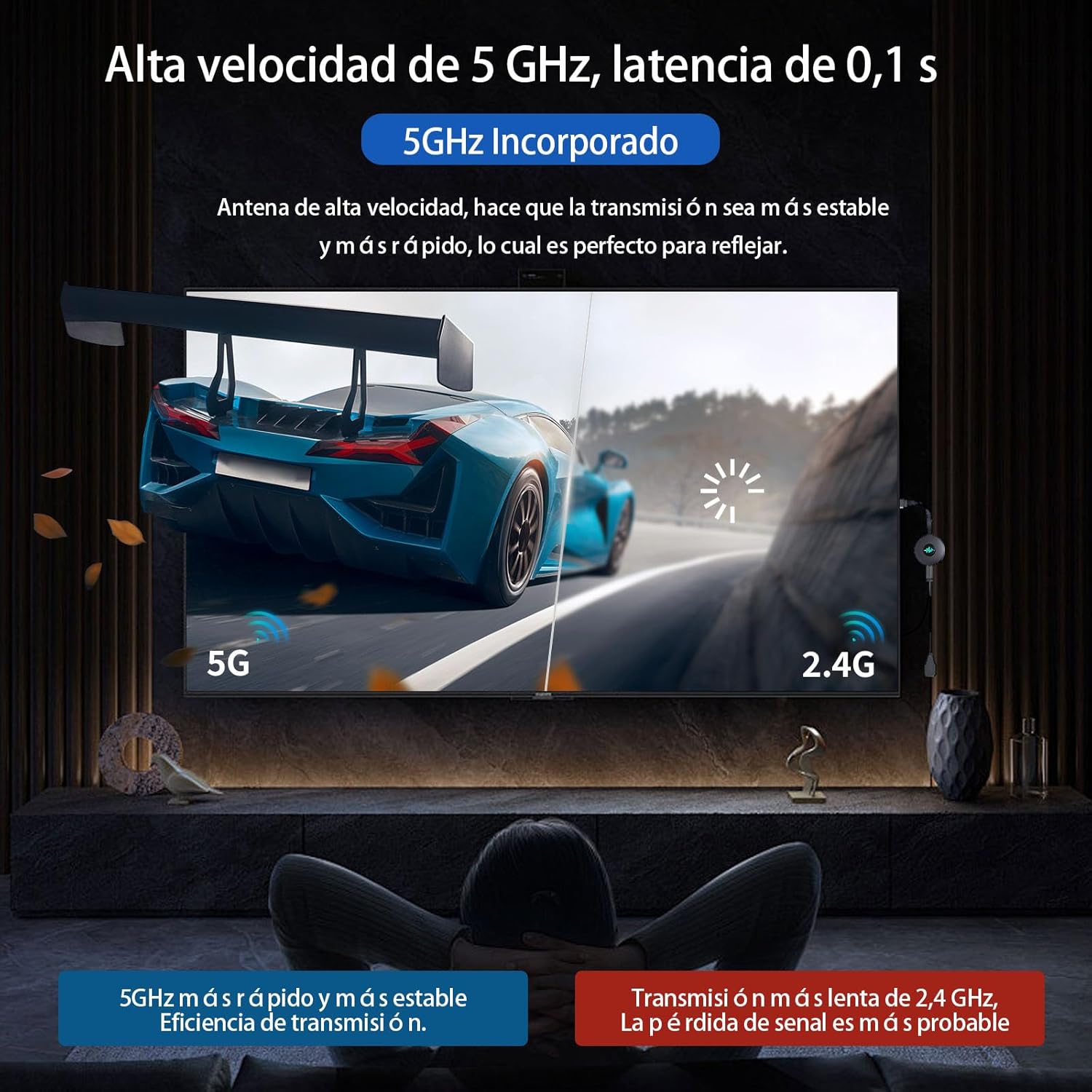 Dongle HDMI Wireless 5G 4K Miracast - immagine 2