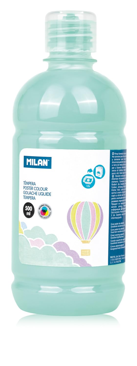 MILAN® Bottiglia tempera 500 ml verde pastello