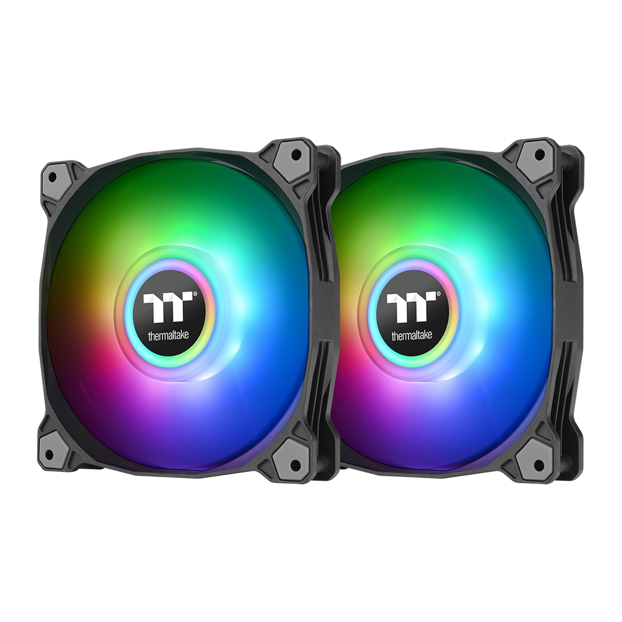 Thermaltake Pure Duo 14 Argb Sync Rator Fan 2 Pack Black Fan