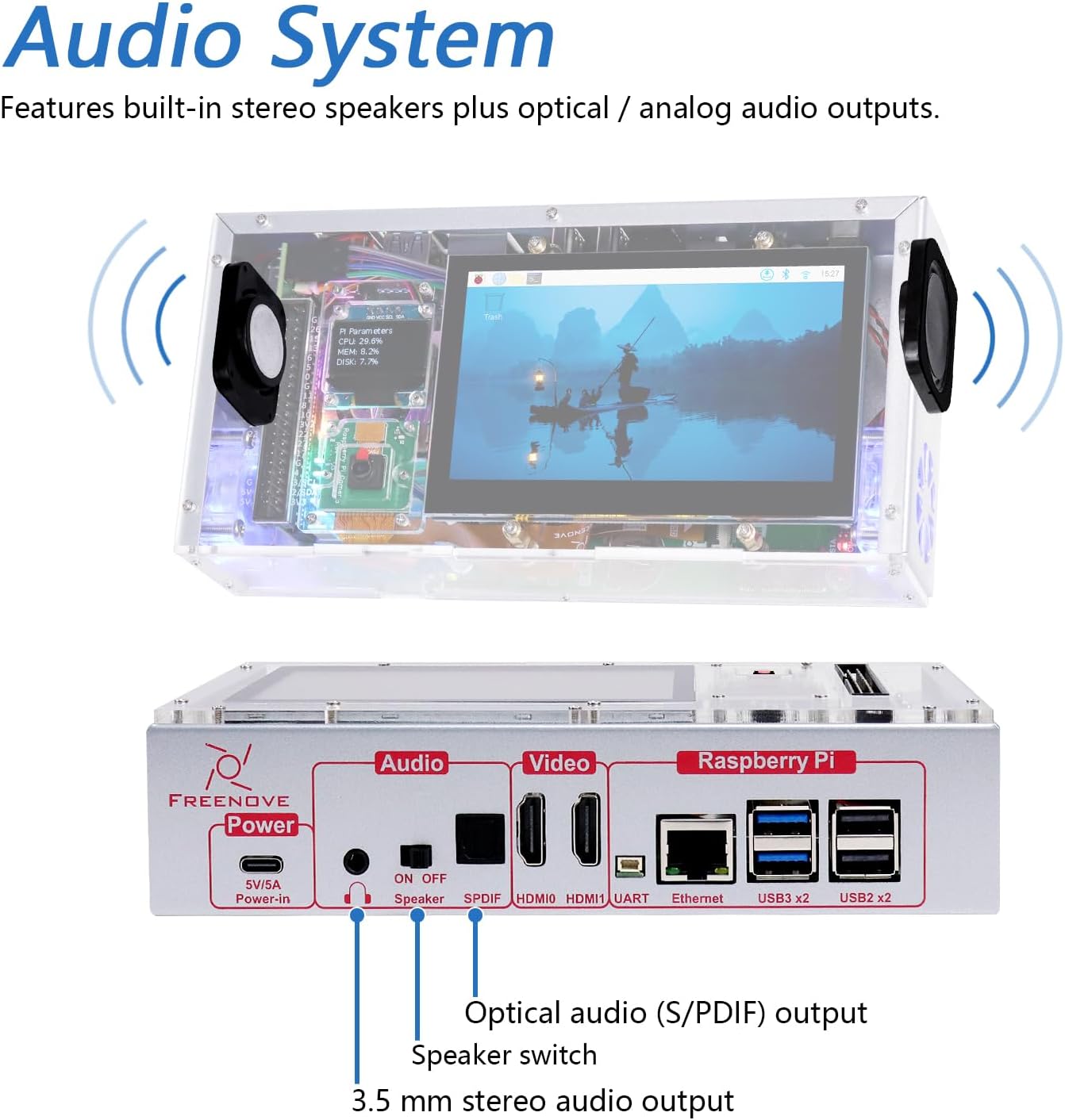 Freenove Computer Case Kit per Raspberry Pi 5 - immagine 5