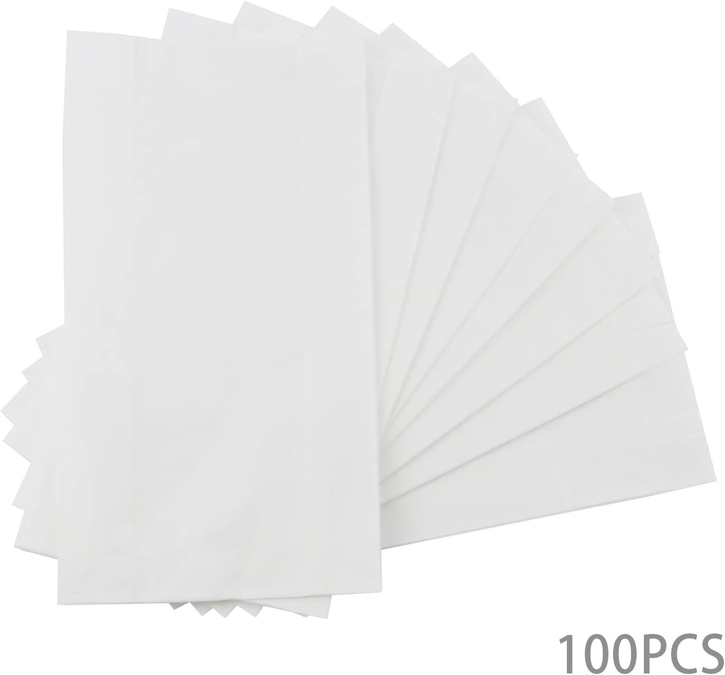 Sacchetti Carta Kraft Bianchi - 100 Pezzi - immagine 3