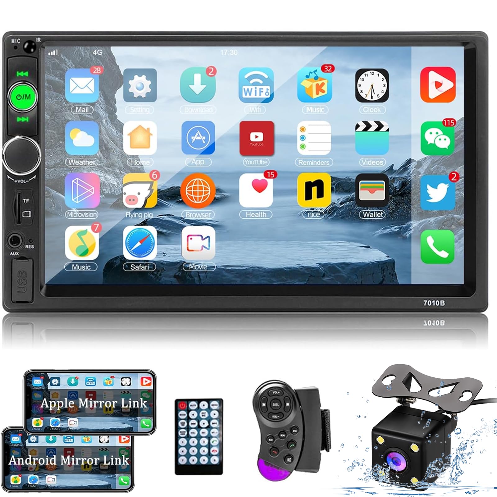 Autoradio 2 Din 7 Pollici Bluetooth con Schermo