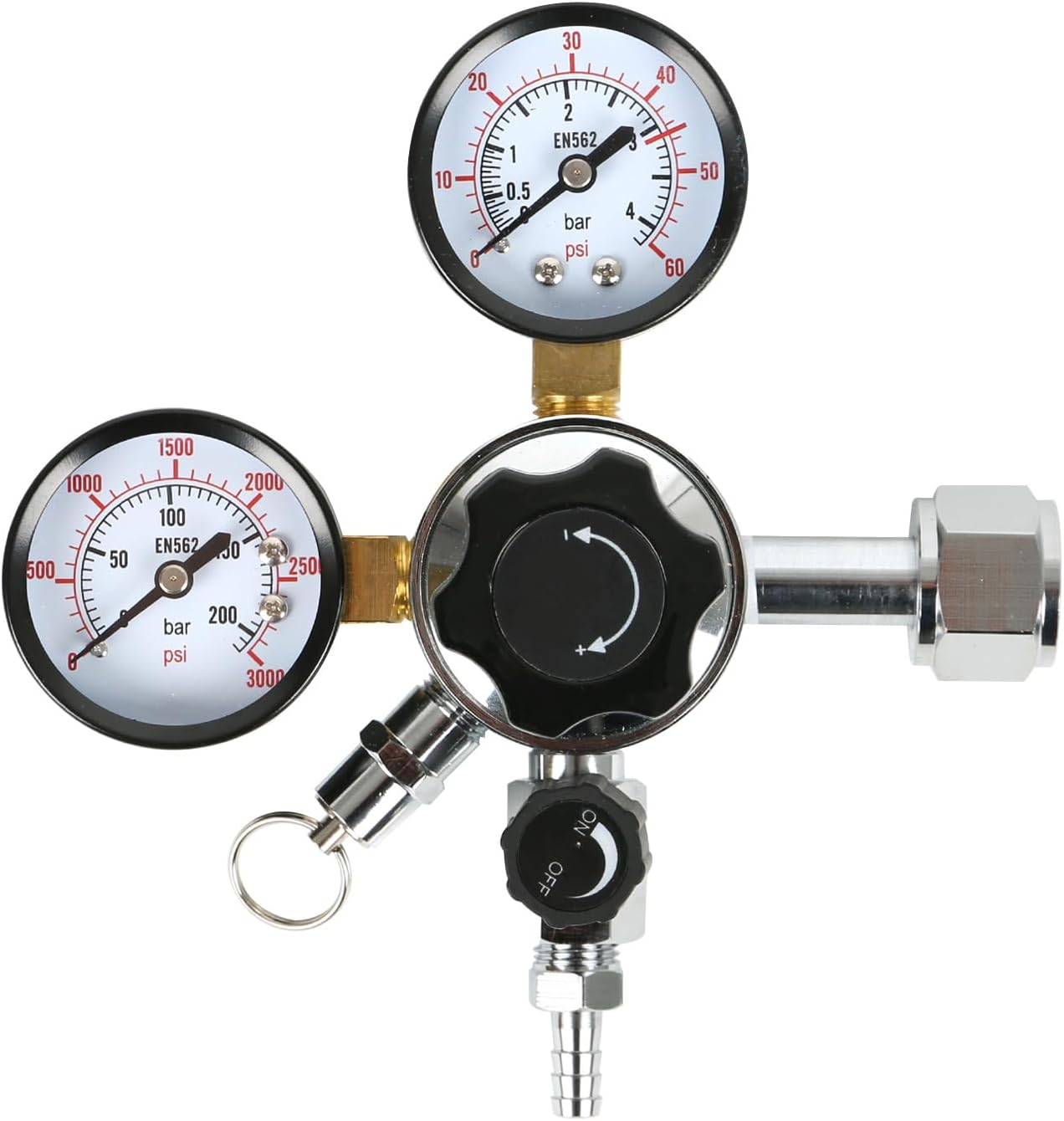 Riduttore di Pressione CO2 Doppio Manometro W21.8 - immagine 1