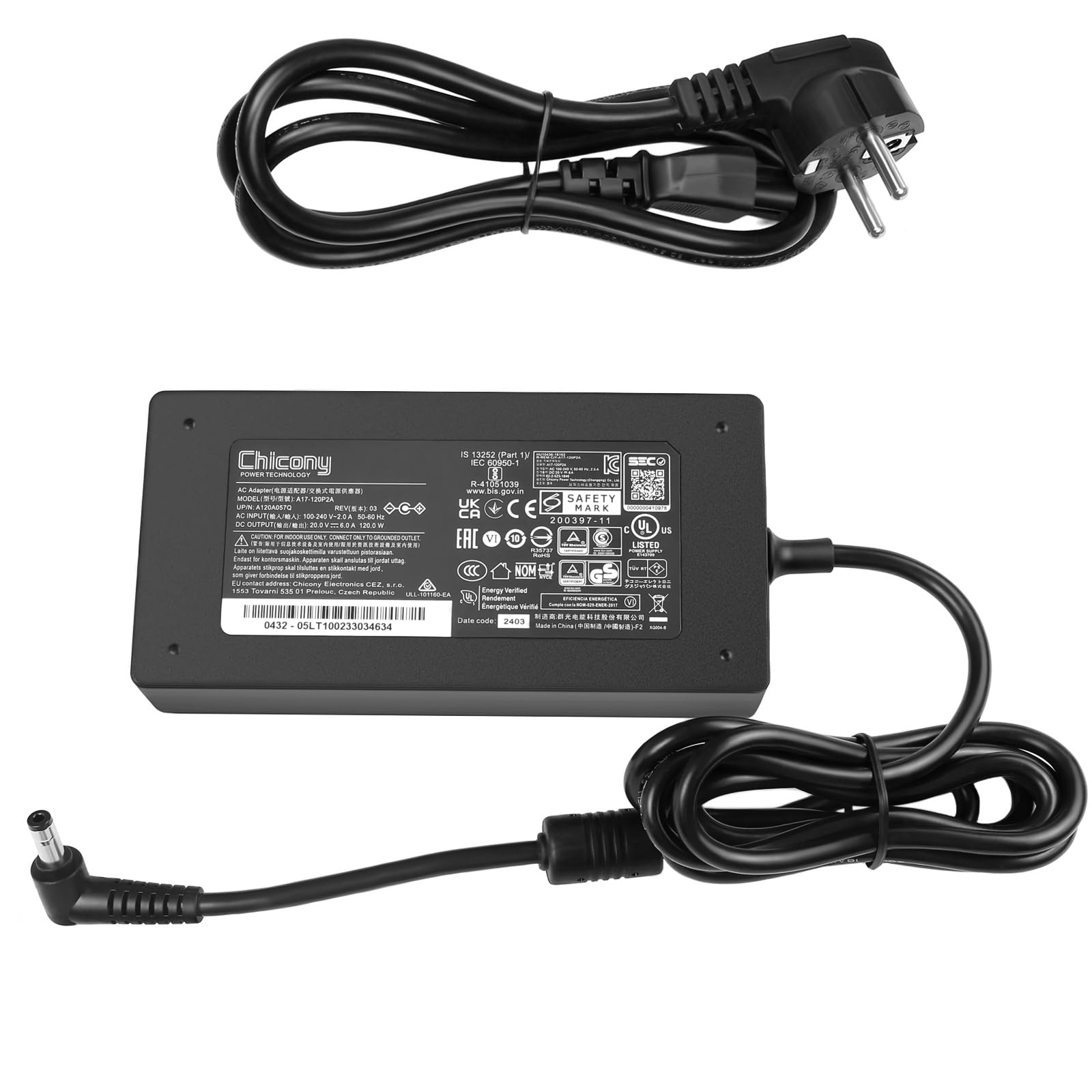 Alimentatore 120W per Intel NUC 13 Pro Mini PC