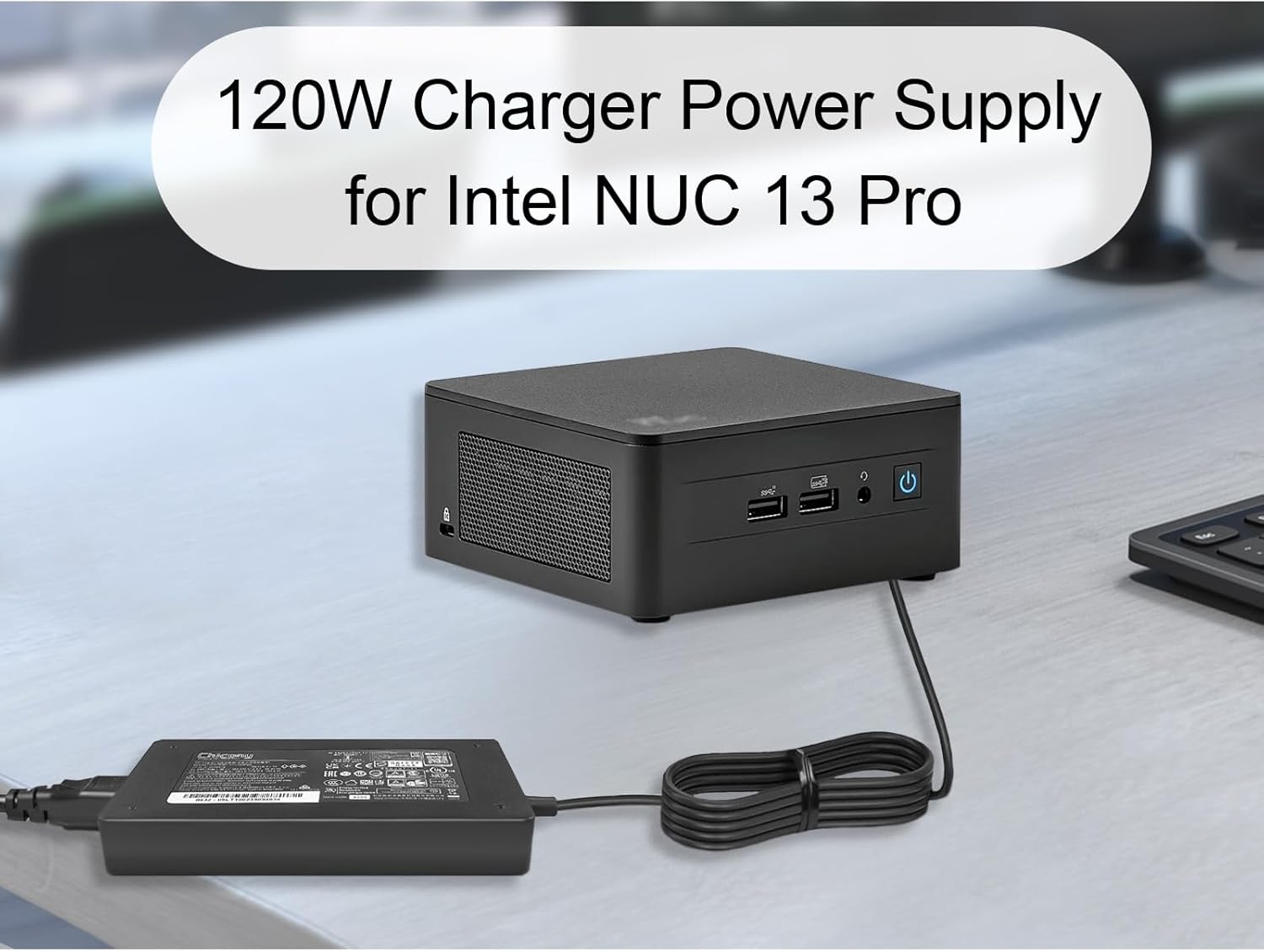 Alimentatore 120W per Intel NUC 13 Pro Mini PC - immagine 3
