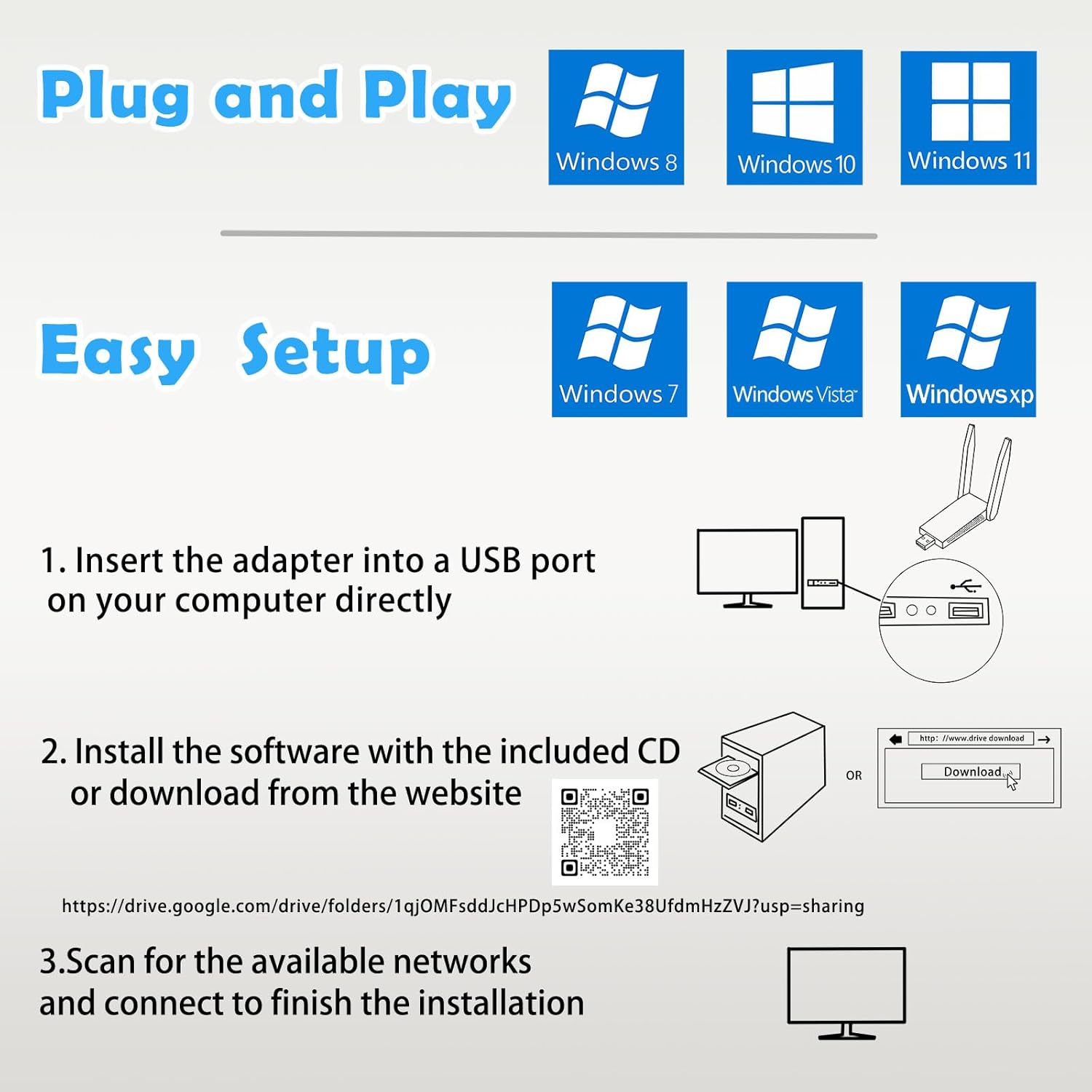 Chiavetta WiFi USB 3.0 Dual Band 1300Mbps - immagine 6