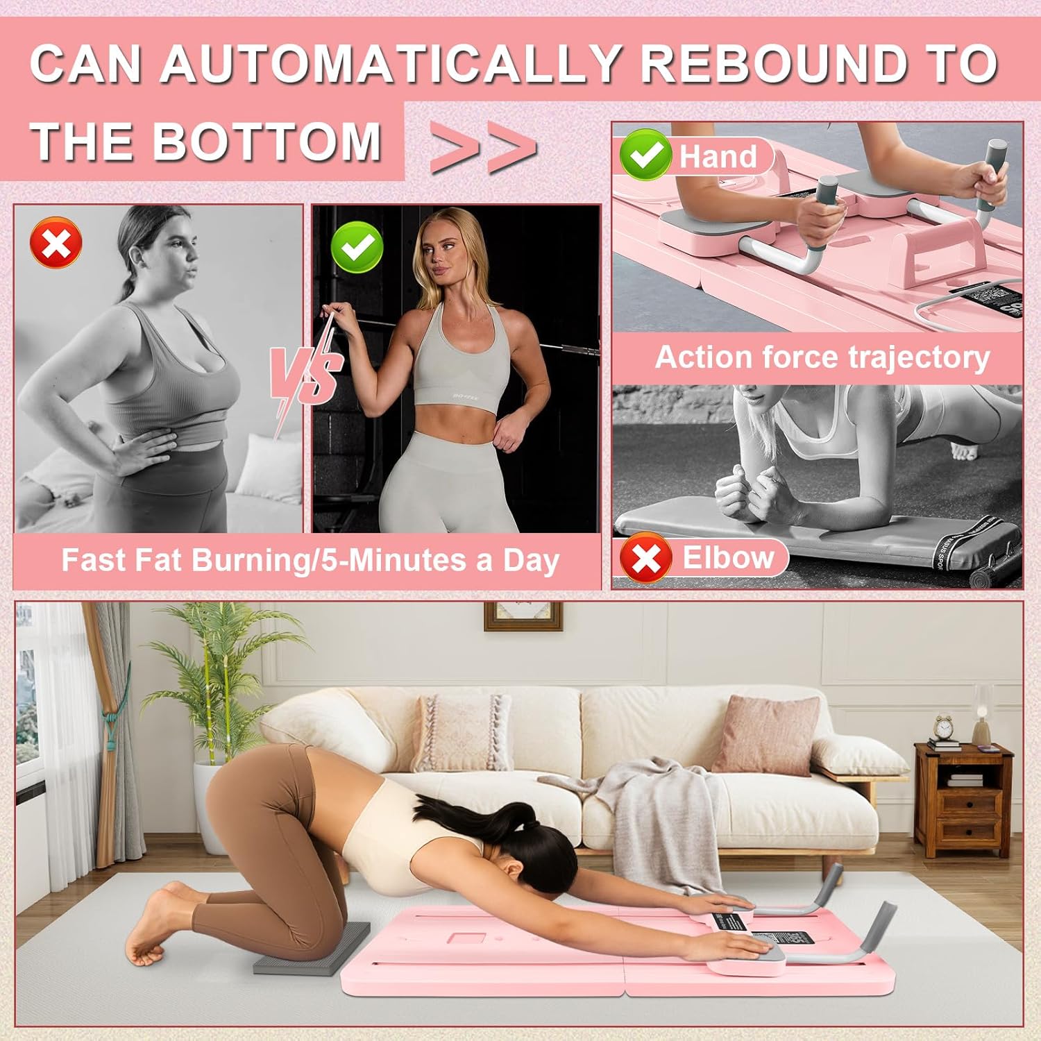 Wingfly Tavola Pilates Pieghevole 5 in 1 con Contatore LED - immagine 4