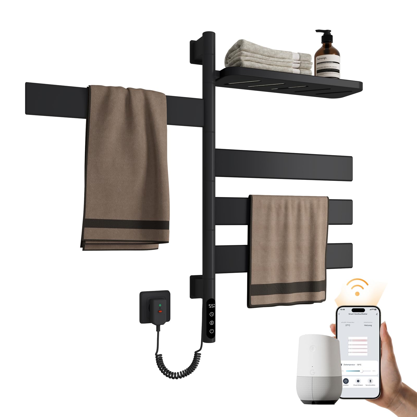 EMKE PFR7645X1B-VC, Nero, 76 x 45 cm