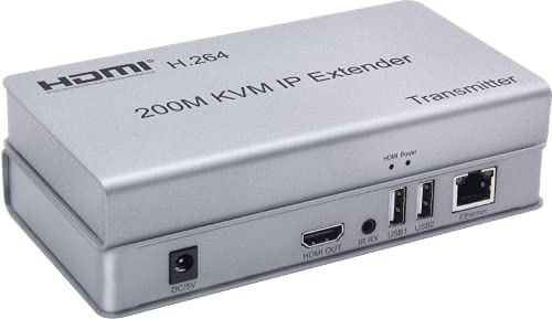 Extender IP HDMI KVM 200M su RJ45 Ethernet CAT6 (TX+RX)