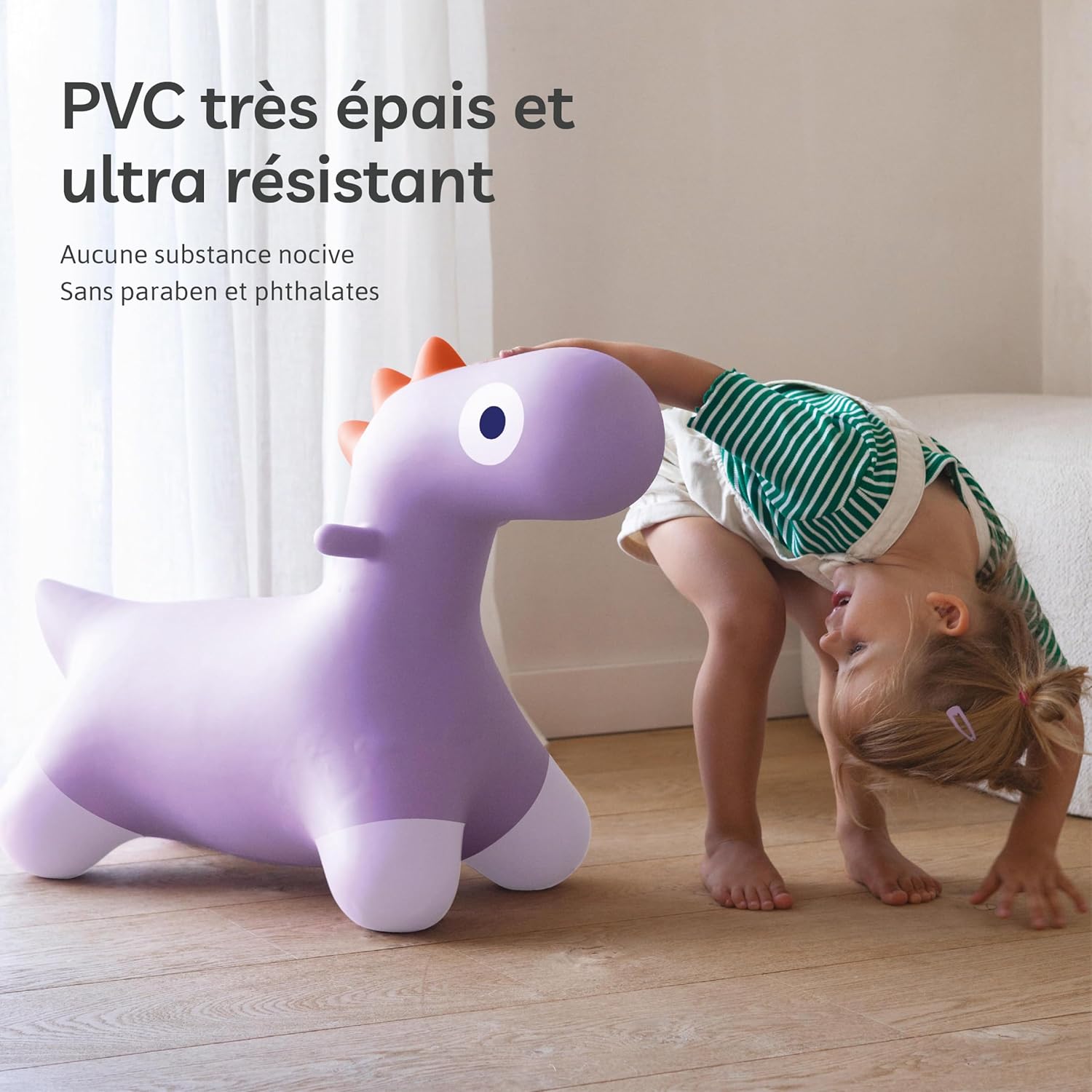 QUUT - Hoppi Dino Saltatore Gonfiabile, Lavanda - immagine 4