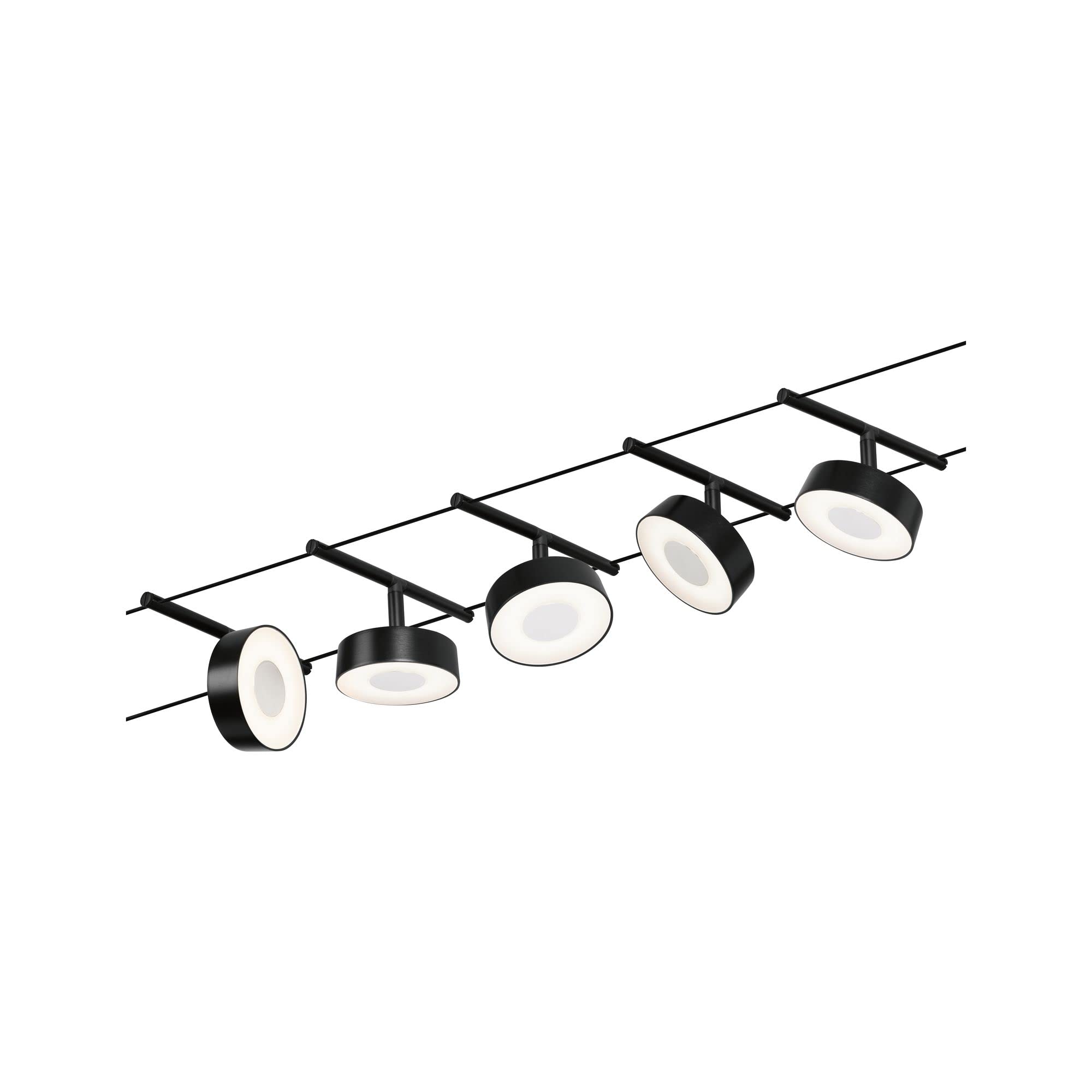 Paulmann 94479 - Kit Base LED 5x5W, Nero Opaco