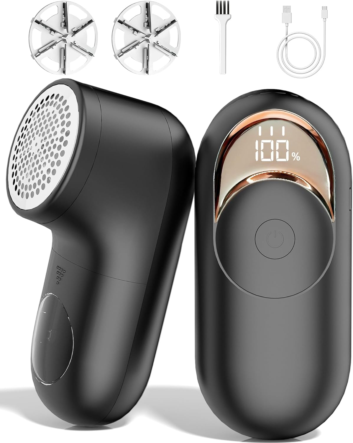 Leva Pelucchi Elettronico Ricaricabile con Display LED, Nero - immagine 1