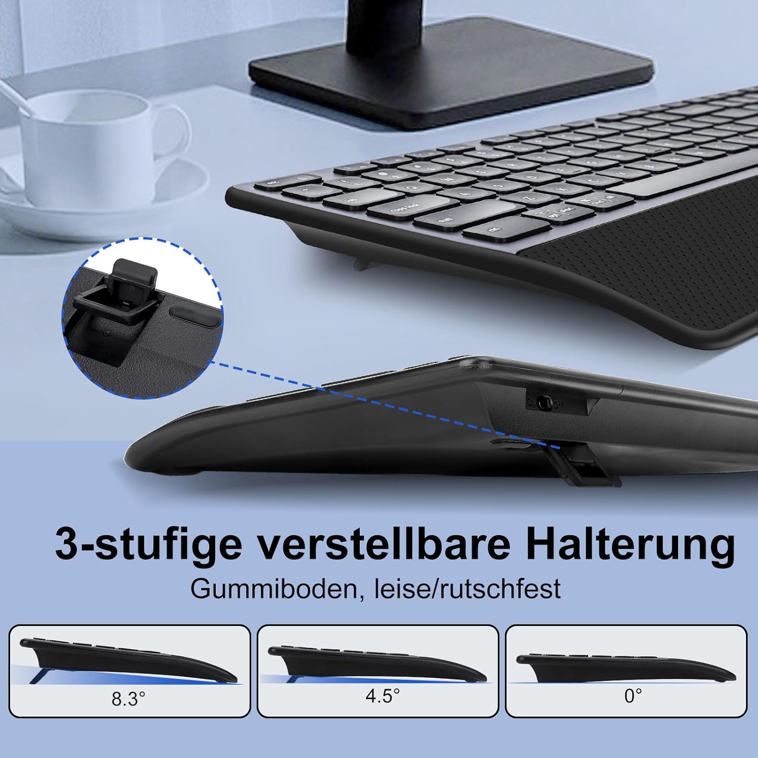 K9100 Tastiera Bluetooth Wireless Multi-Dispositivo - immagine 3