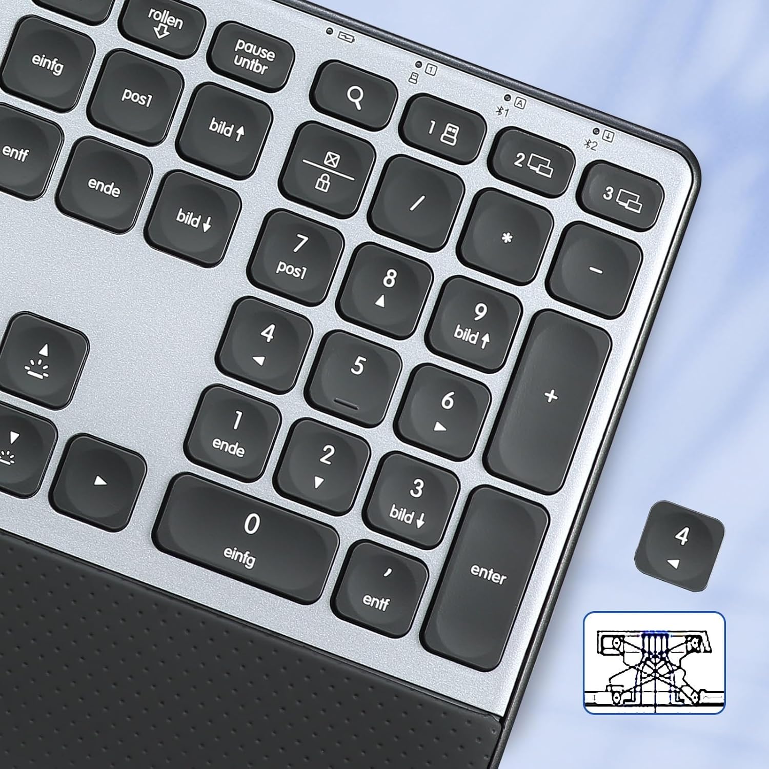 K9100 Tastiera Bluetooth Wireless Multi-Dispositivo - immagine 4