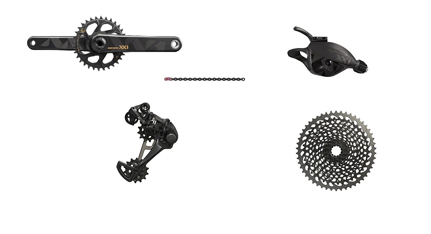 SRAM XX1 Eagle GXP Boost 175 - Corona a 32 denti, 10-50 denti, colore: Nero/Oro