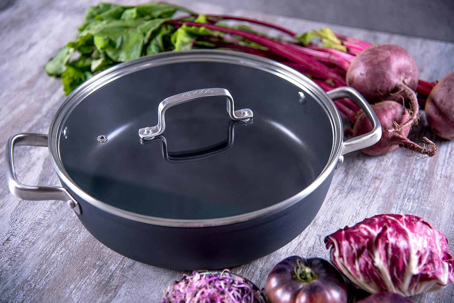 Arcos Samoa - Pentola Antiaderente 28cm 4,3L, Nera - immagine 7